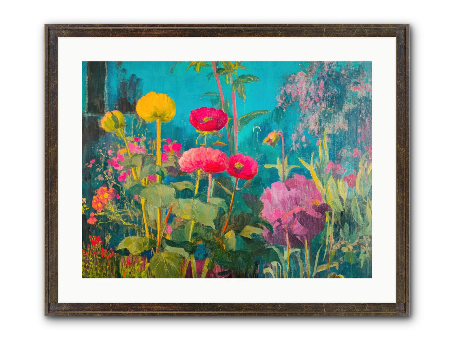 Untamed Opulence Framed Print - Slimwoods Black/Gold 24x18