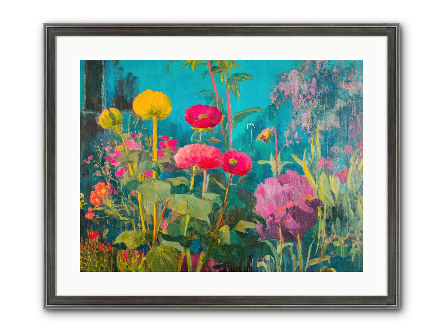Untamed Opulence Framed Print - Slimwoods Black/Silver 24x18