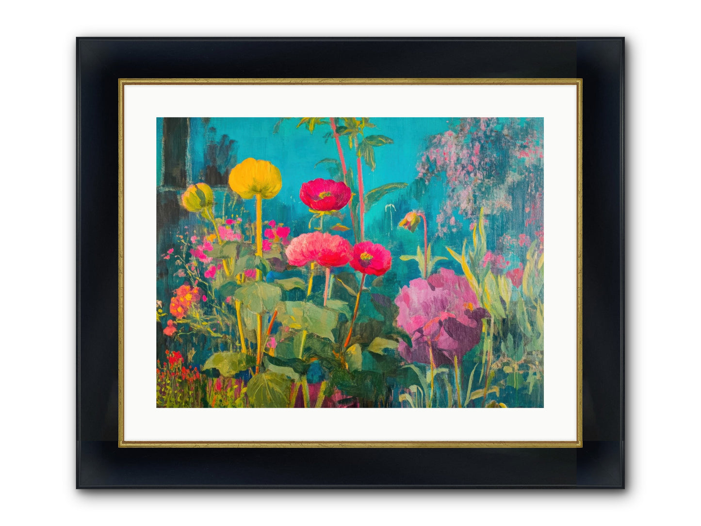 Untamed Opulence Framed Print - Wide Black w/Gold 24x18