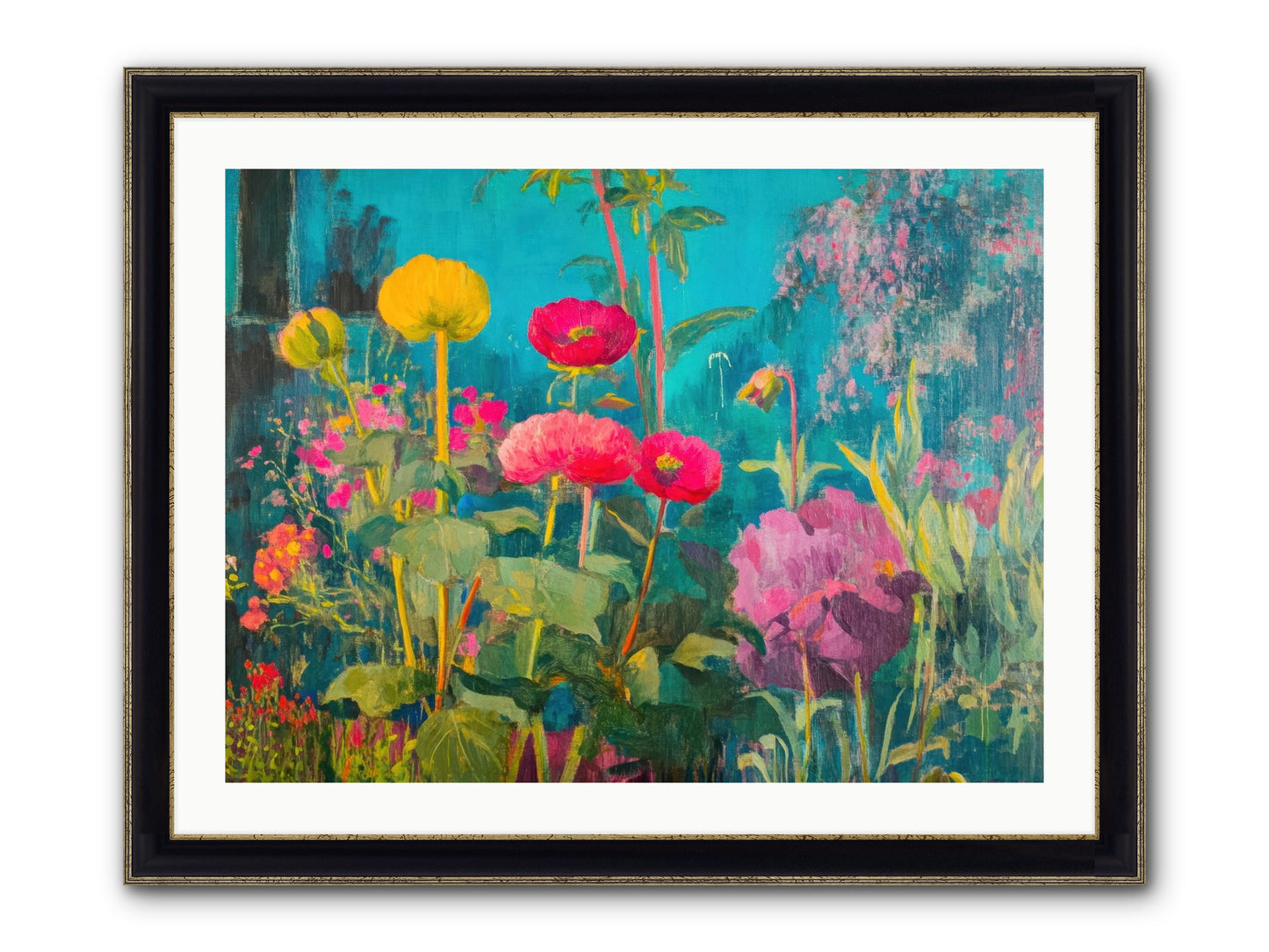 Untamed Opulence Framed Print - Black & Gold 32x24