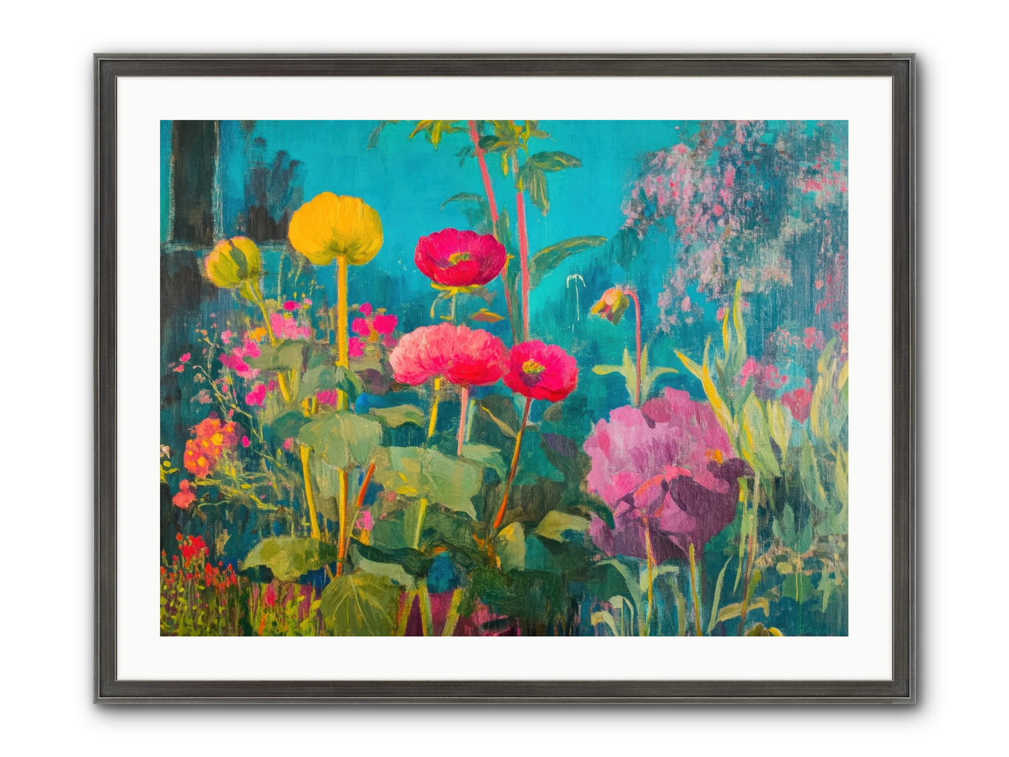 Untamed Opulence Framed Print - Slimwoods Black/Silver 32x24