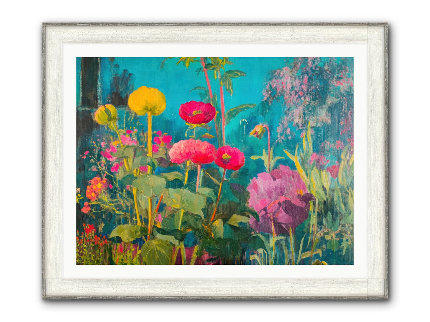 Untamed Opulence Framed Print - Driftwood White 40x30