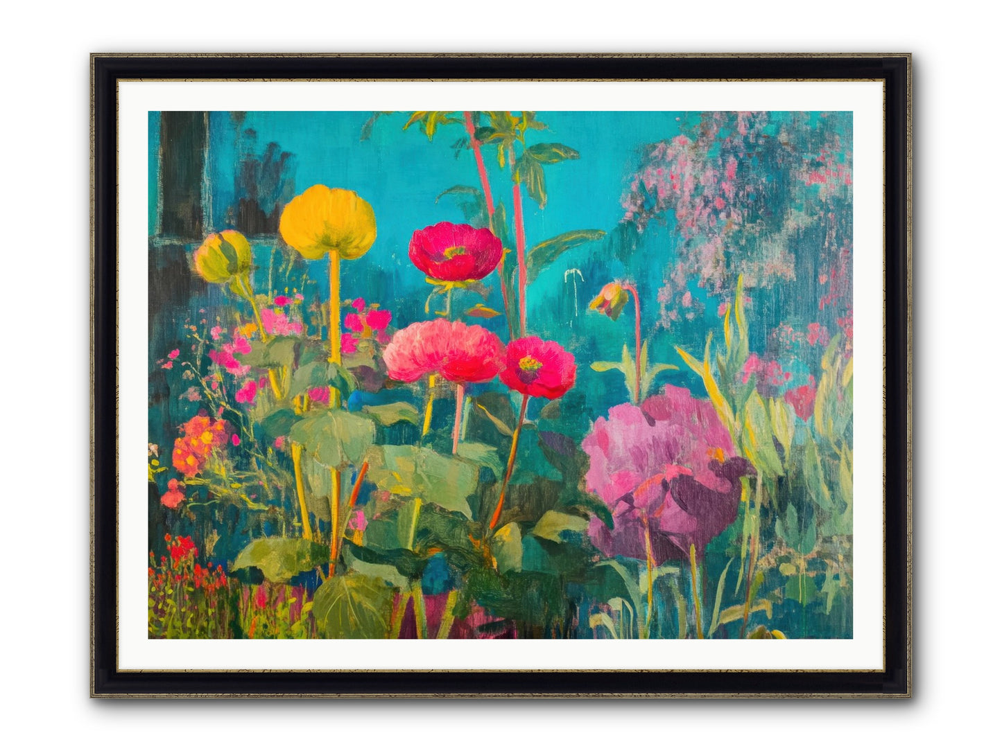 Untamed Opulence Framed Print - Black & Gold 48x36