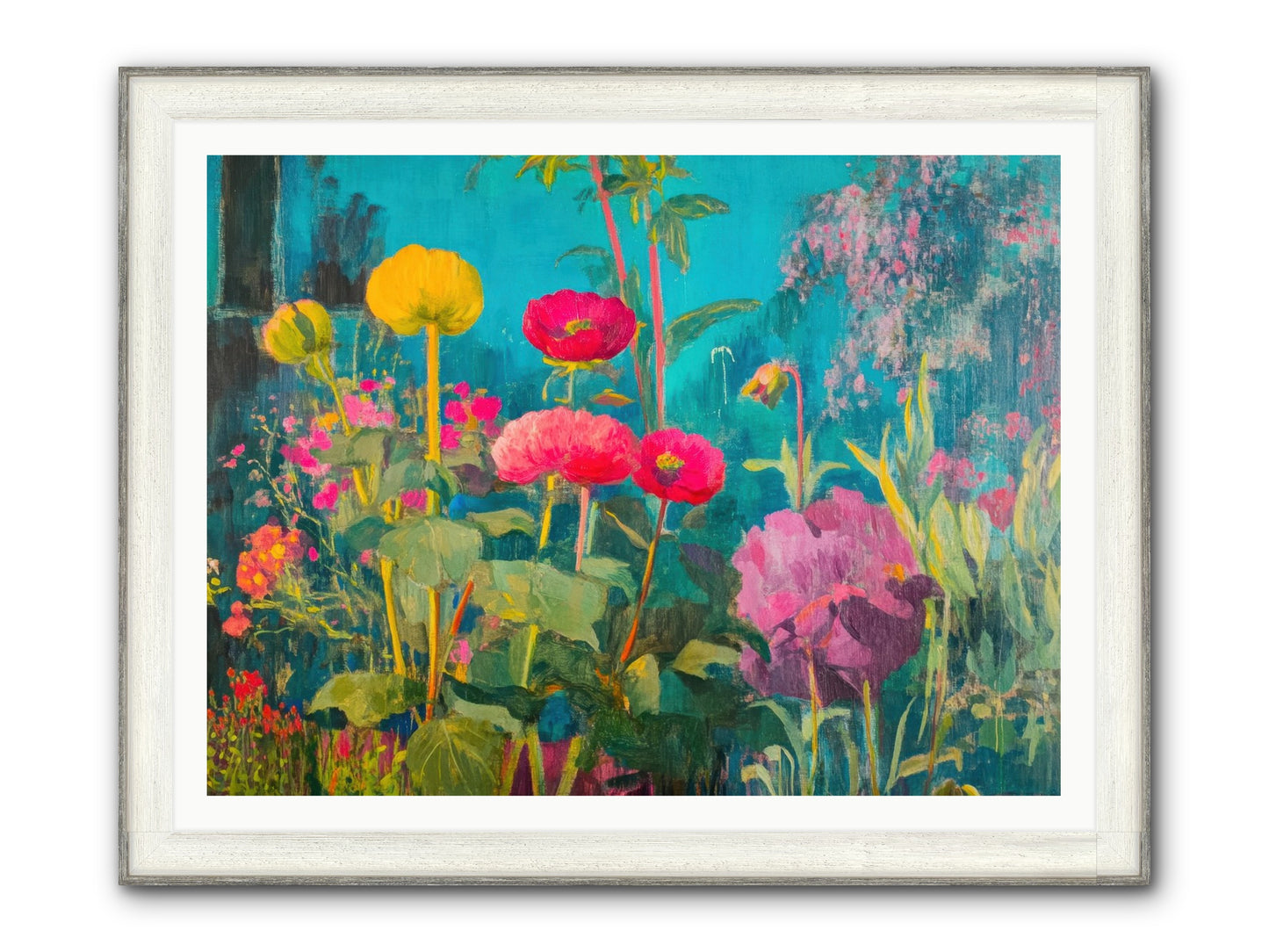 Untamed Opulence Framed Print - Driftwood White 48x36