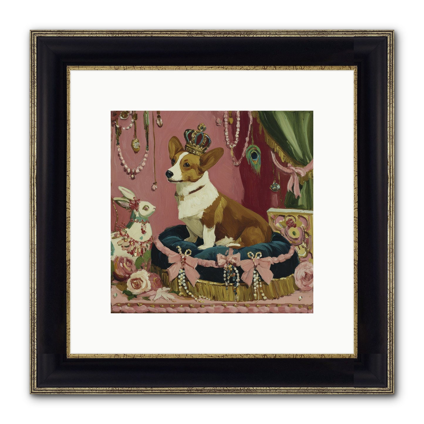 Unveiling Of Splendor Framed Print - Black & Gold 10x10