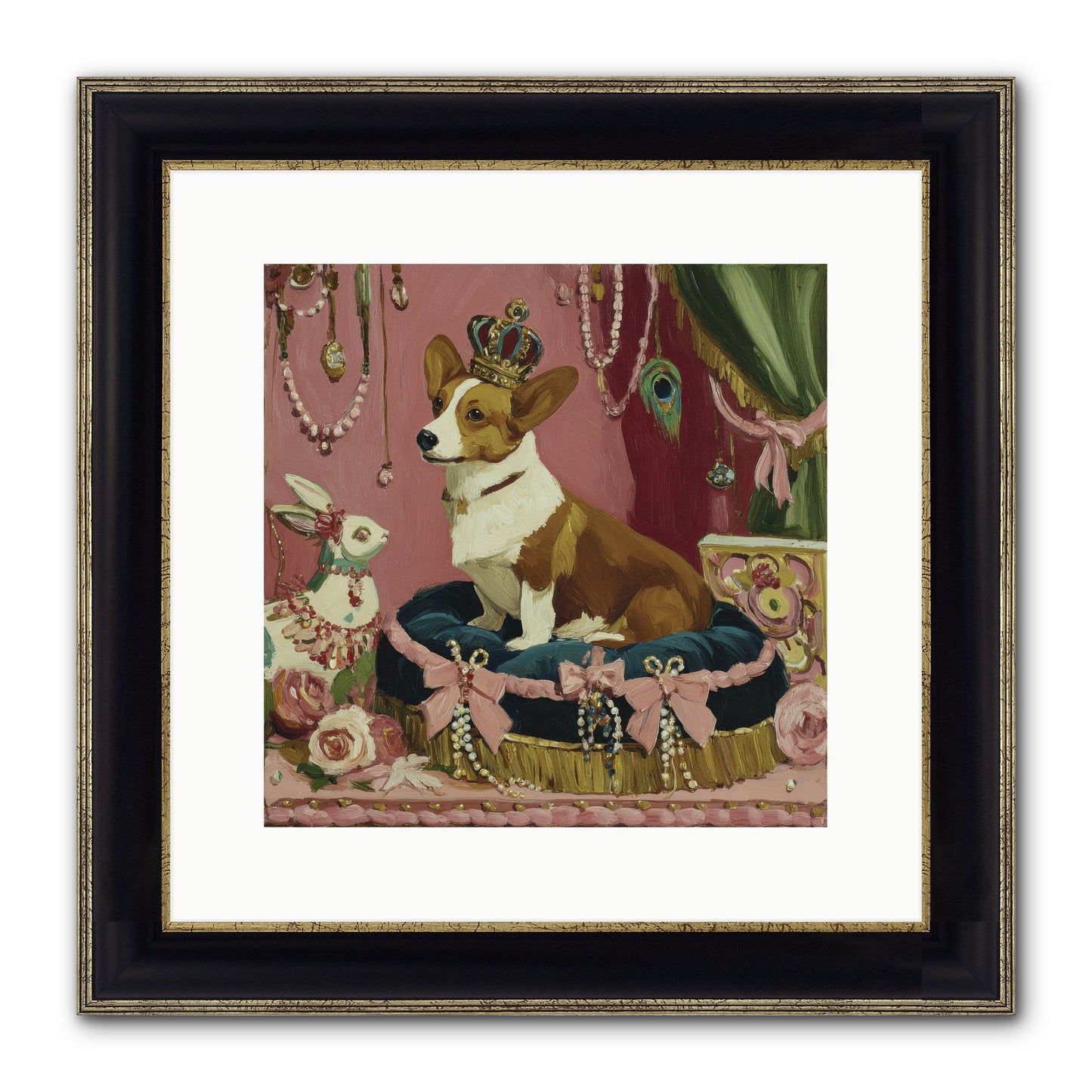 Unveiling Of Splendor Framed Print - Black & Gold 12x12