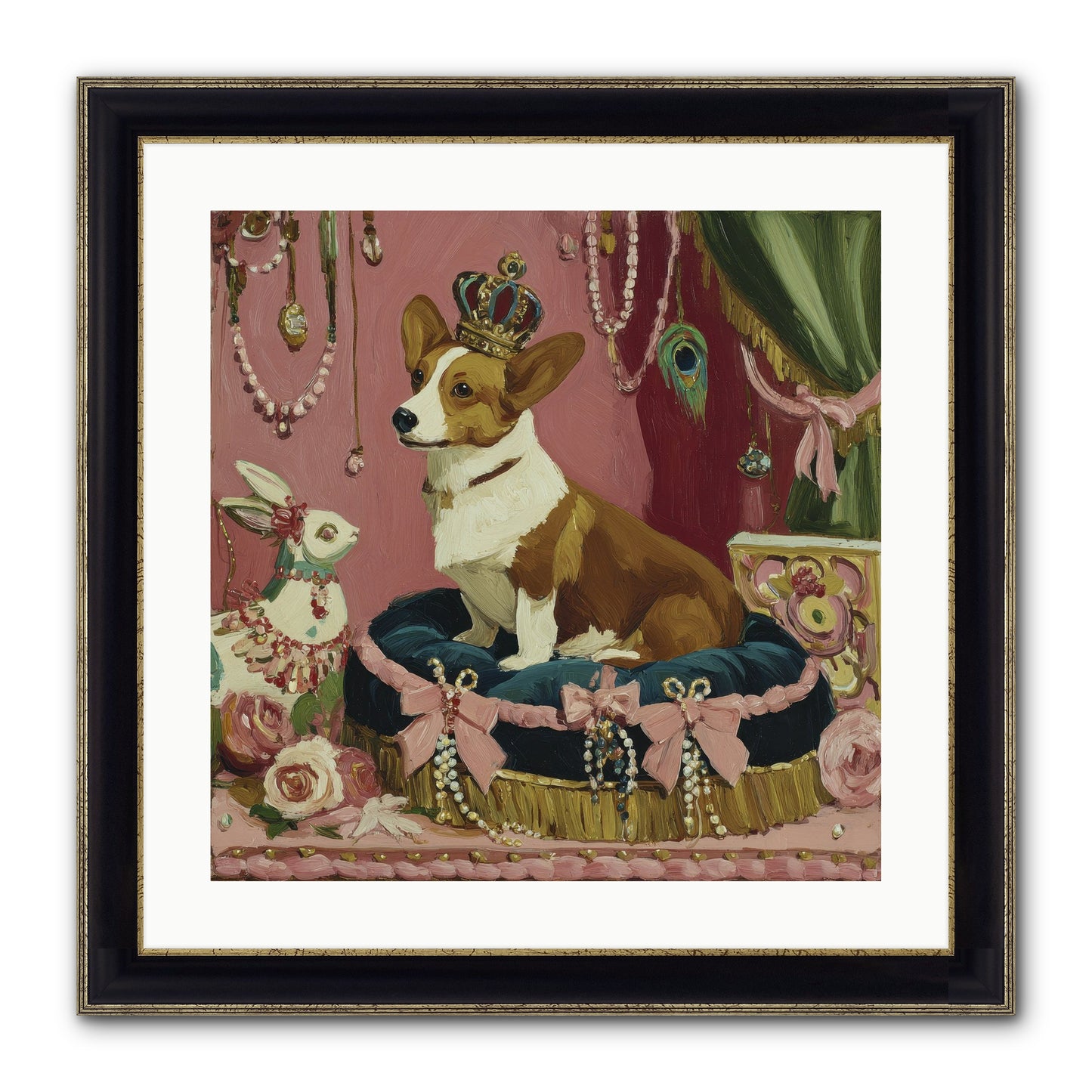 Unveiling Of Splendor Framed Print - Black & Gold 20x20
