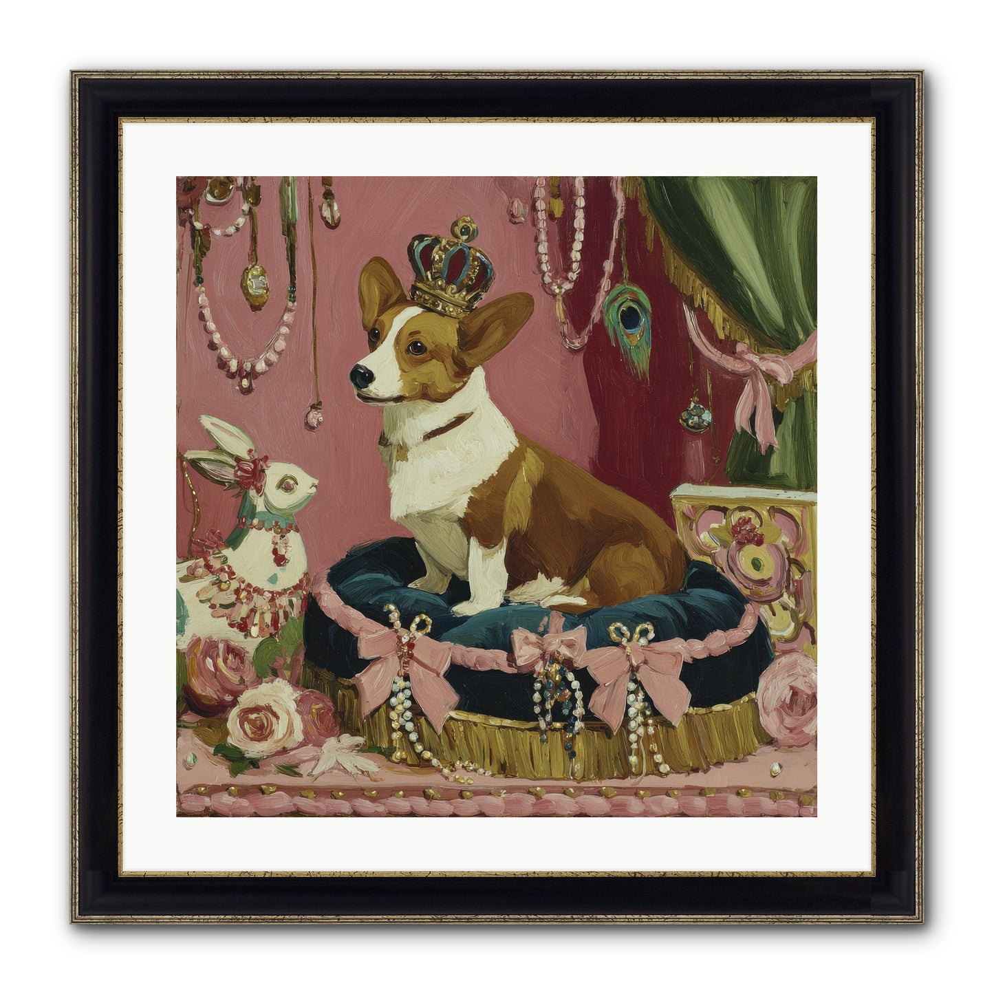 Unveiling Of Splendor Framed Print - Black & Gold 24x24