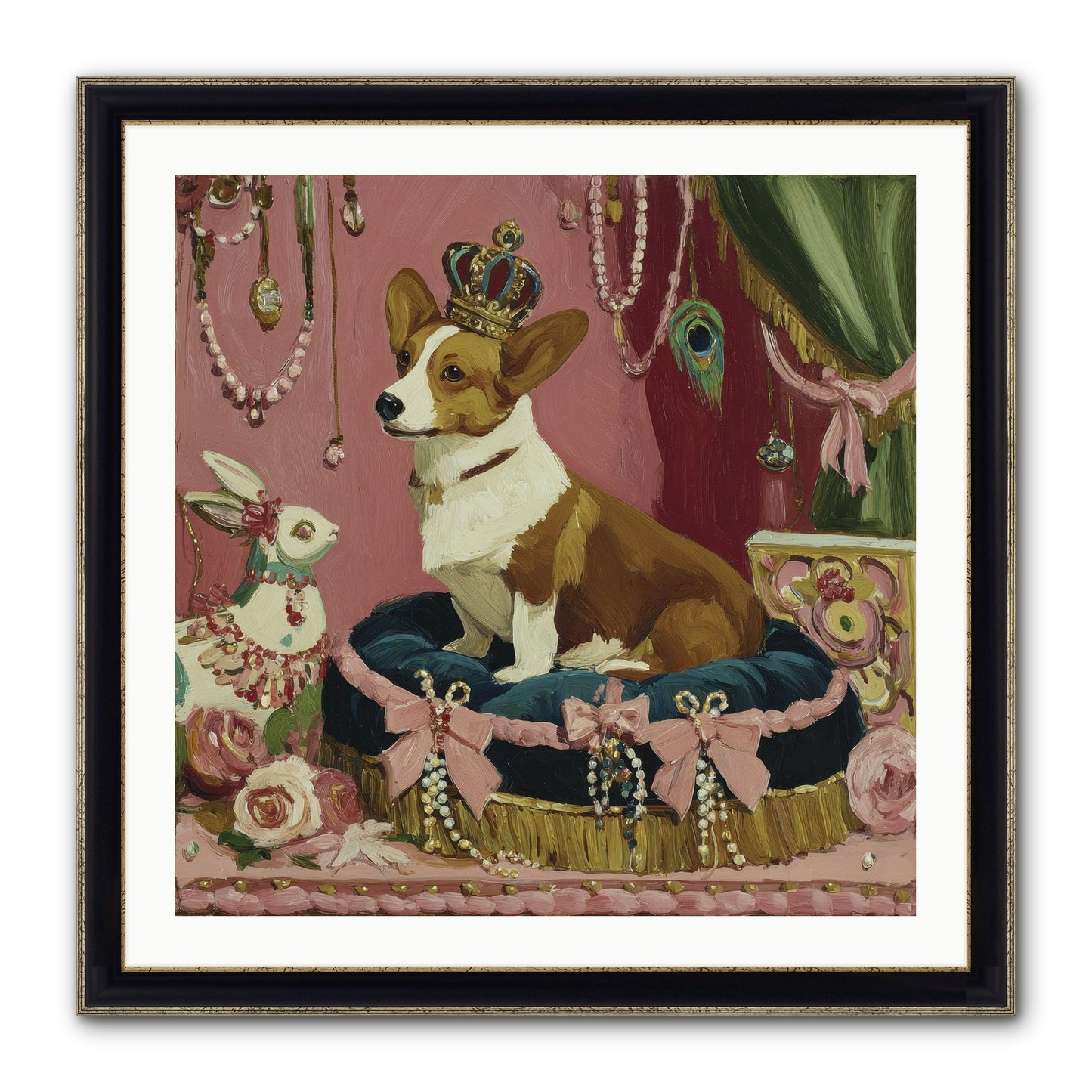 Unveiling Of Splendor Framed Print - Black & Gold 30x30