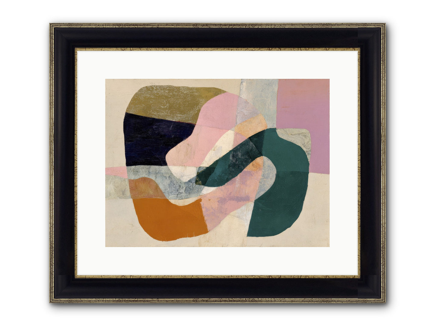 Urban Dusk Framed Print - Black & Gold 16x12