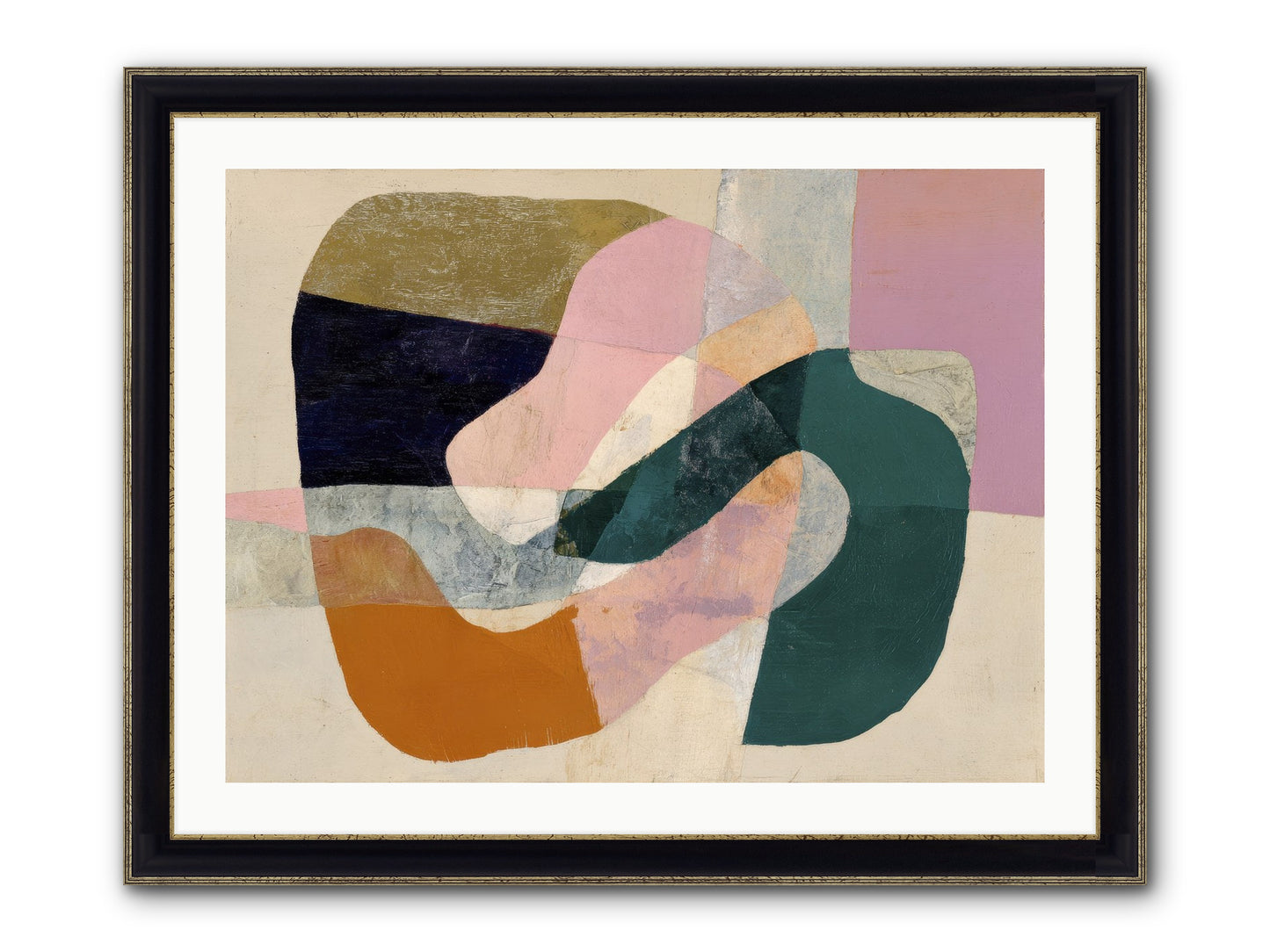 Urban Dusk Framed Print - Black & Gold 32x24
