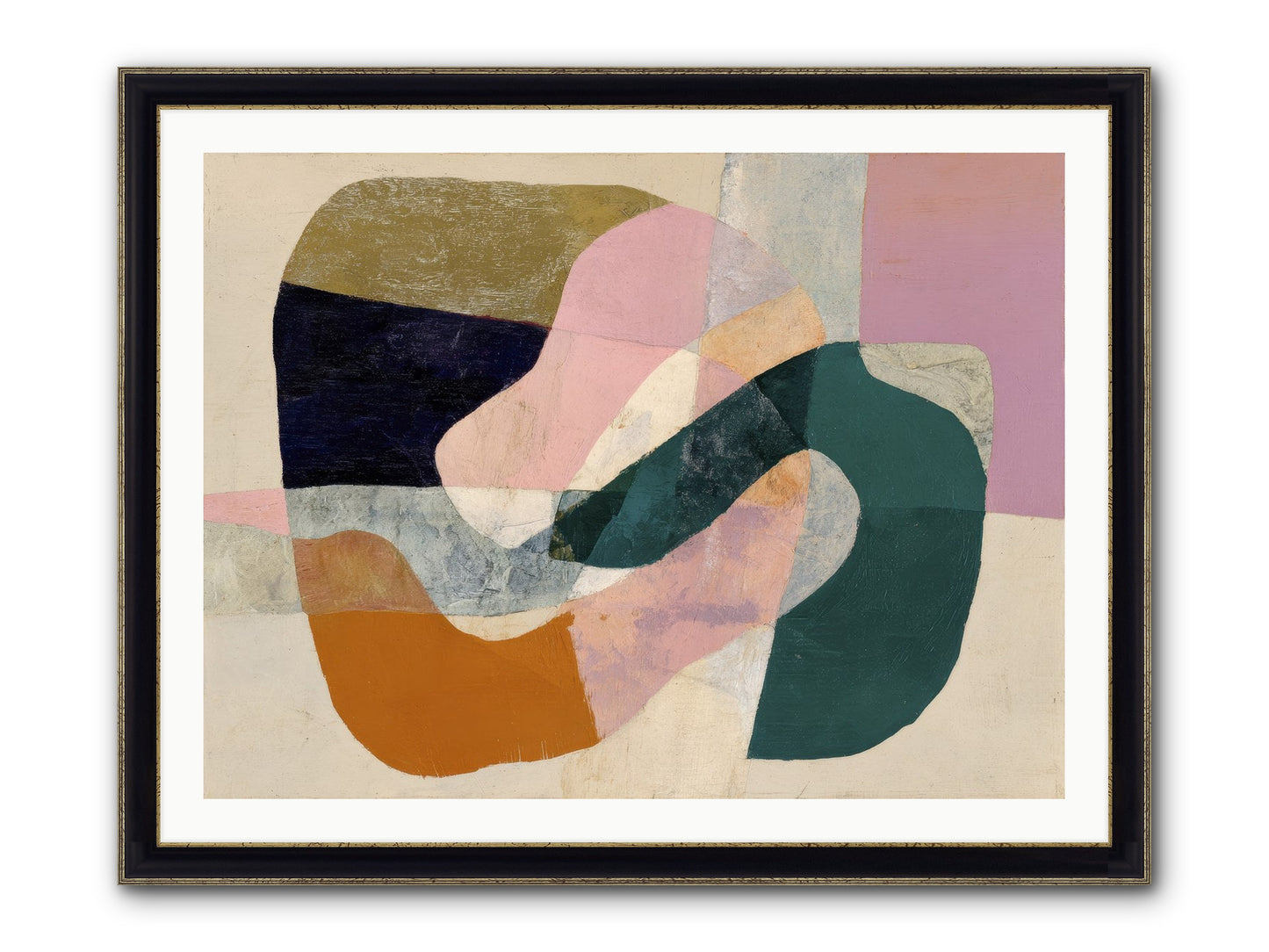 Urban Dusk Framed Print - Black & Gold 40x30
