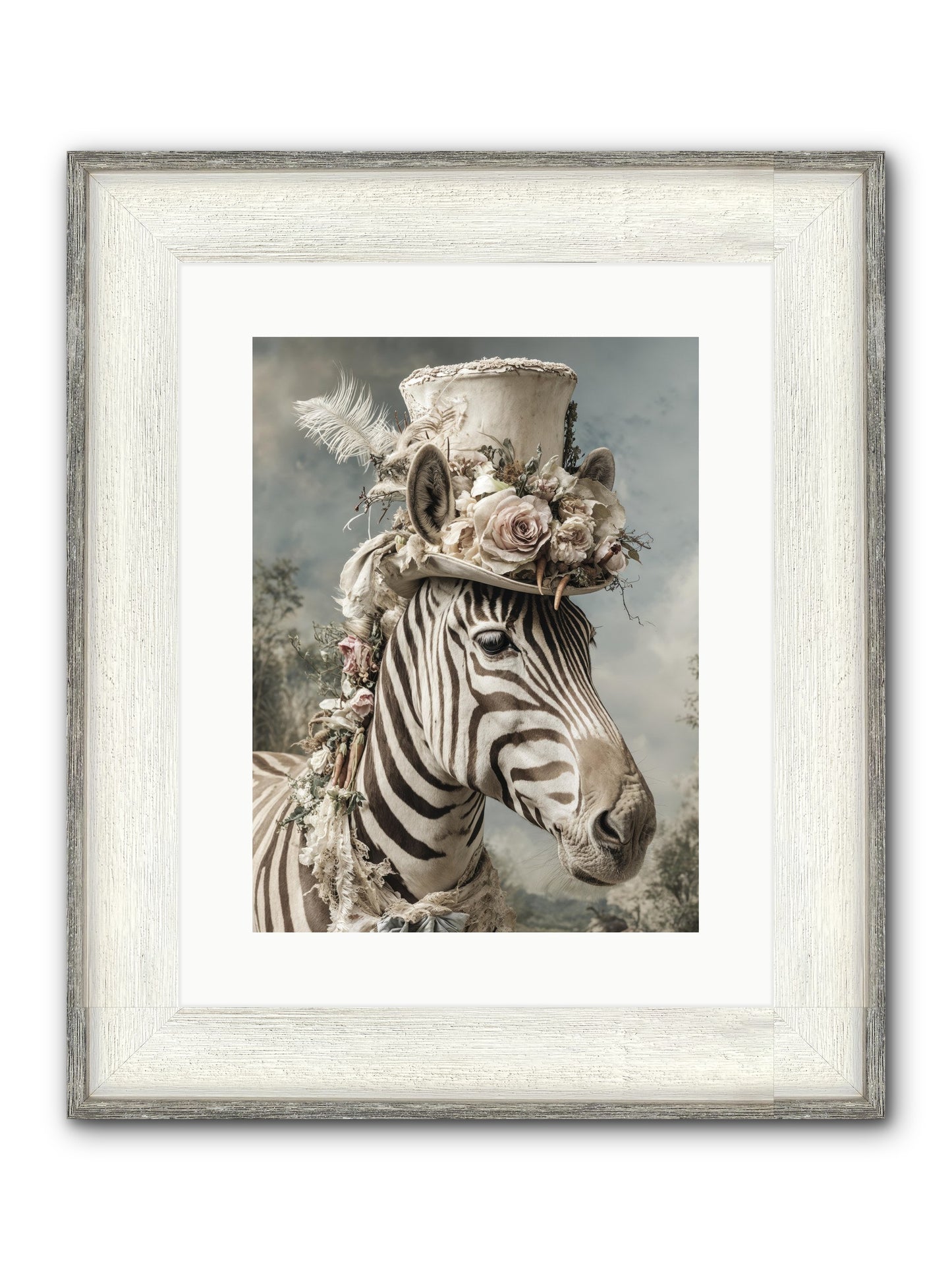 Vagabond Framed Print - Driftwood White 12x16