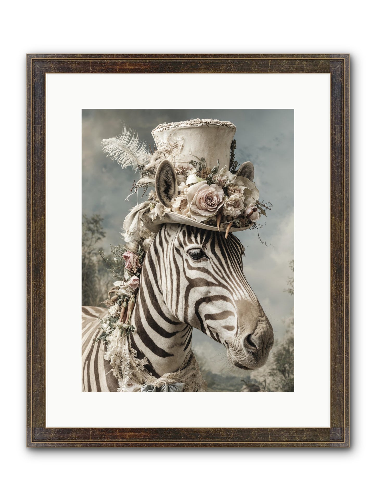 Vagabond Framed Print - Slimwoods Black/Gold 12x16