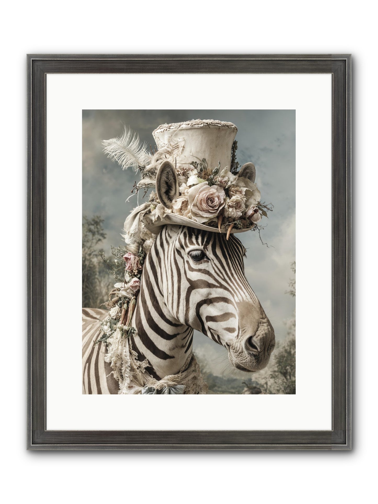 Vagabond Framed Print - Slimwoods Black/Silver 12x16