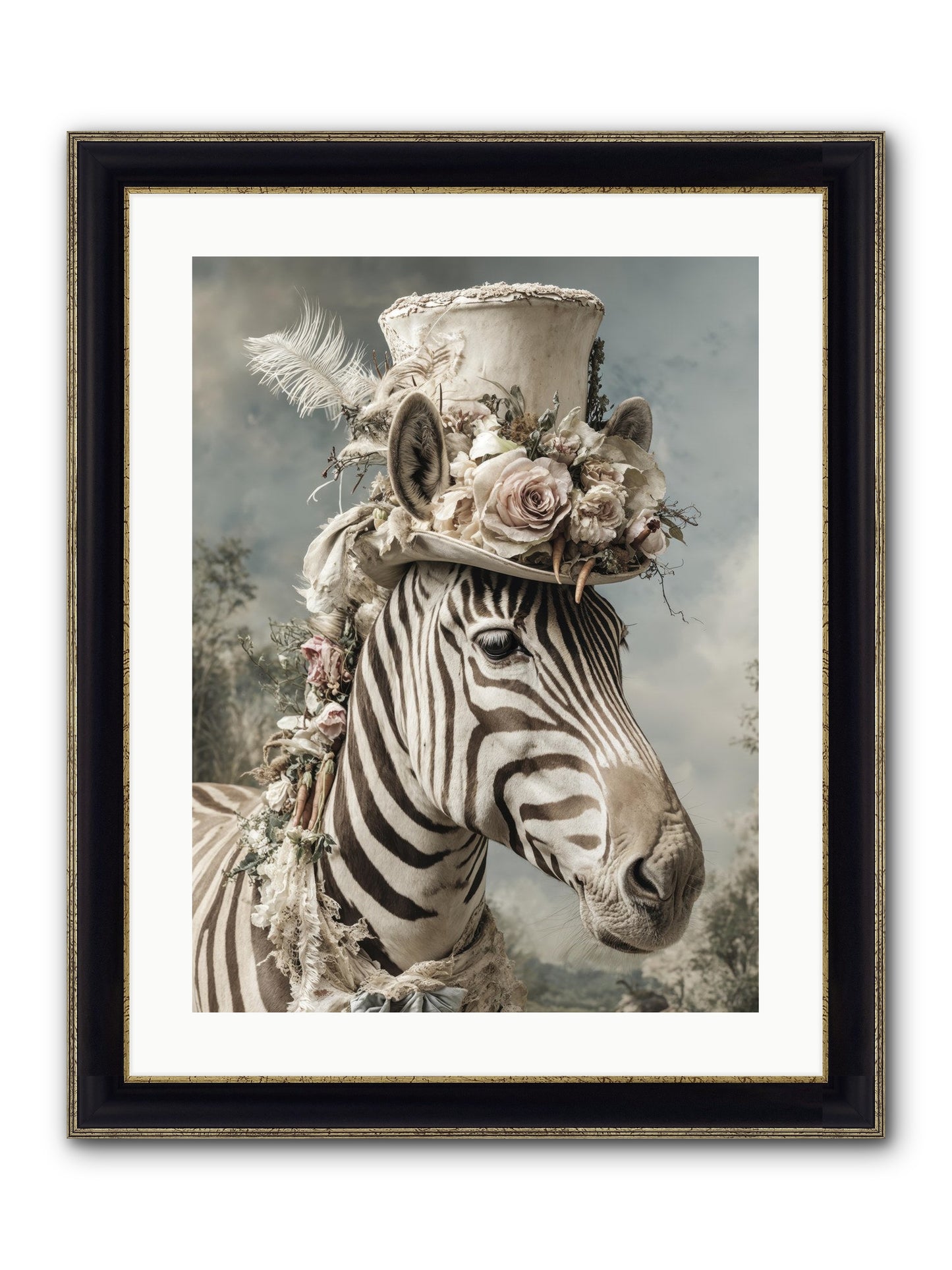 Vagabond Framed Print - Black & Gold 18x24