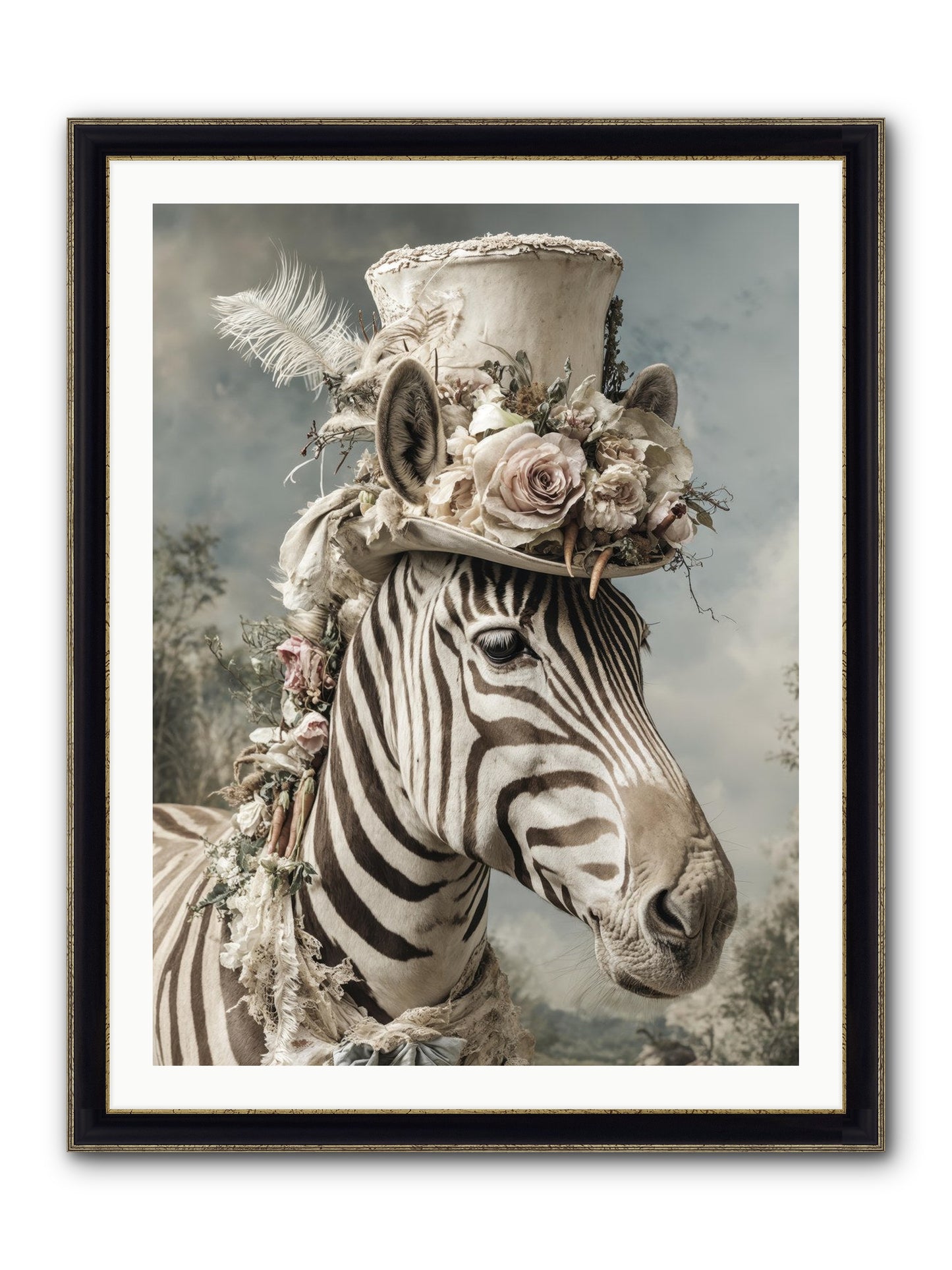 Vagabond Framed Print - Black & Gold 30x40