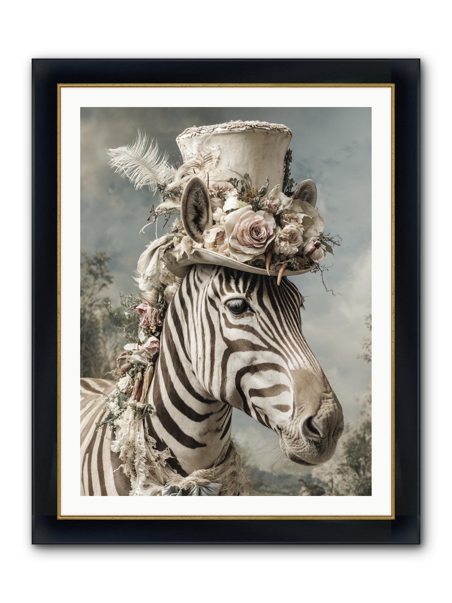 Vagabond Framed Print - Wide Black w/Gold 30x40