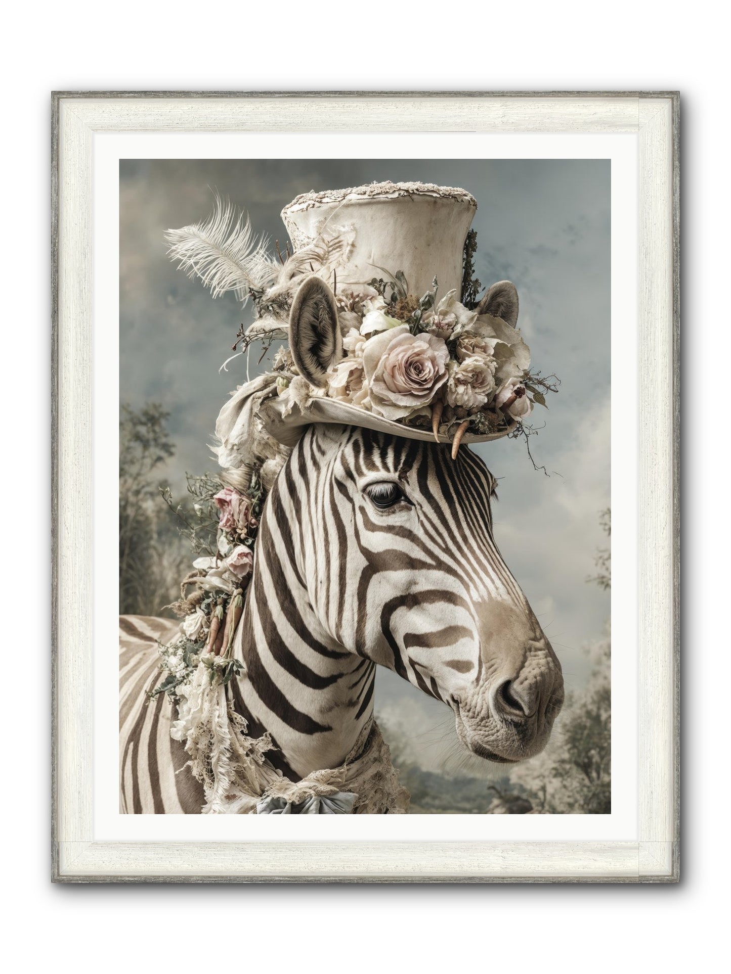 Vagabond Framed Print - Driftwood White 36x48