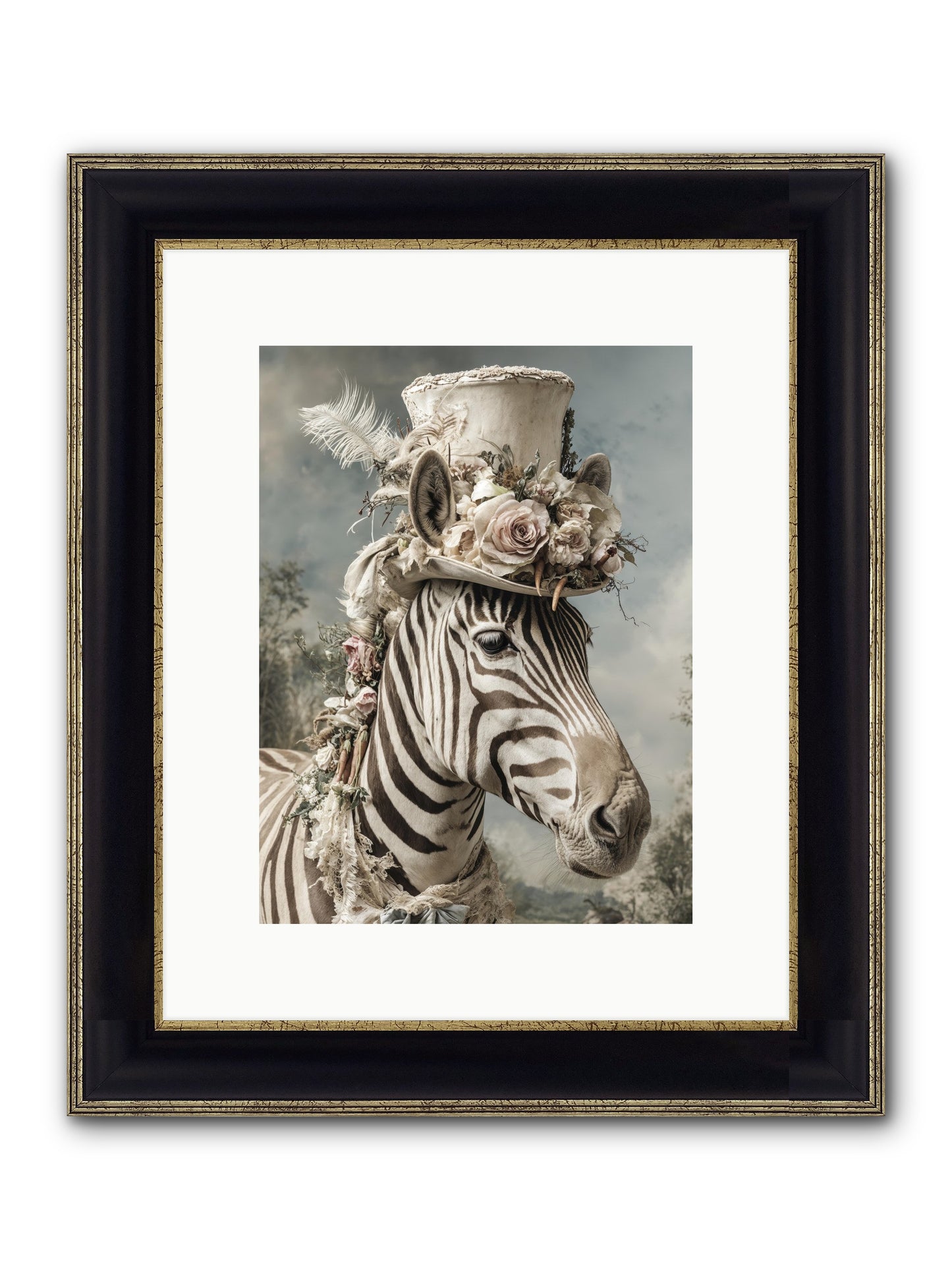 Vagabond Framed Print - Black & Gold 9x12