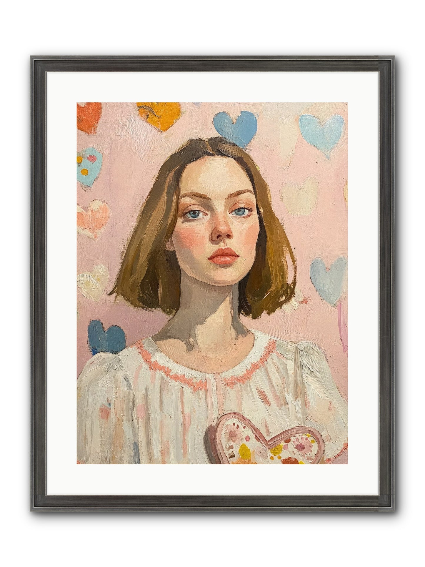 Valentine's Garden Framed Print - Slimwoods Black/Silver 18x24