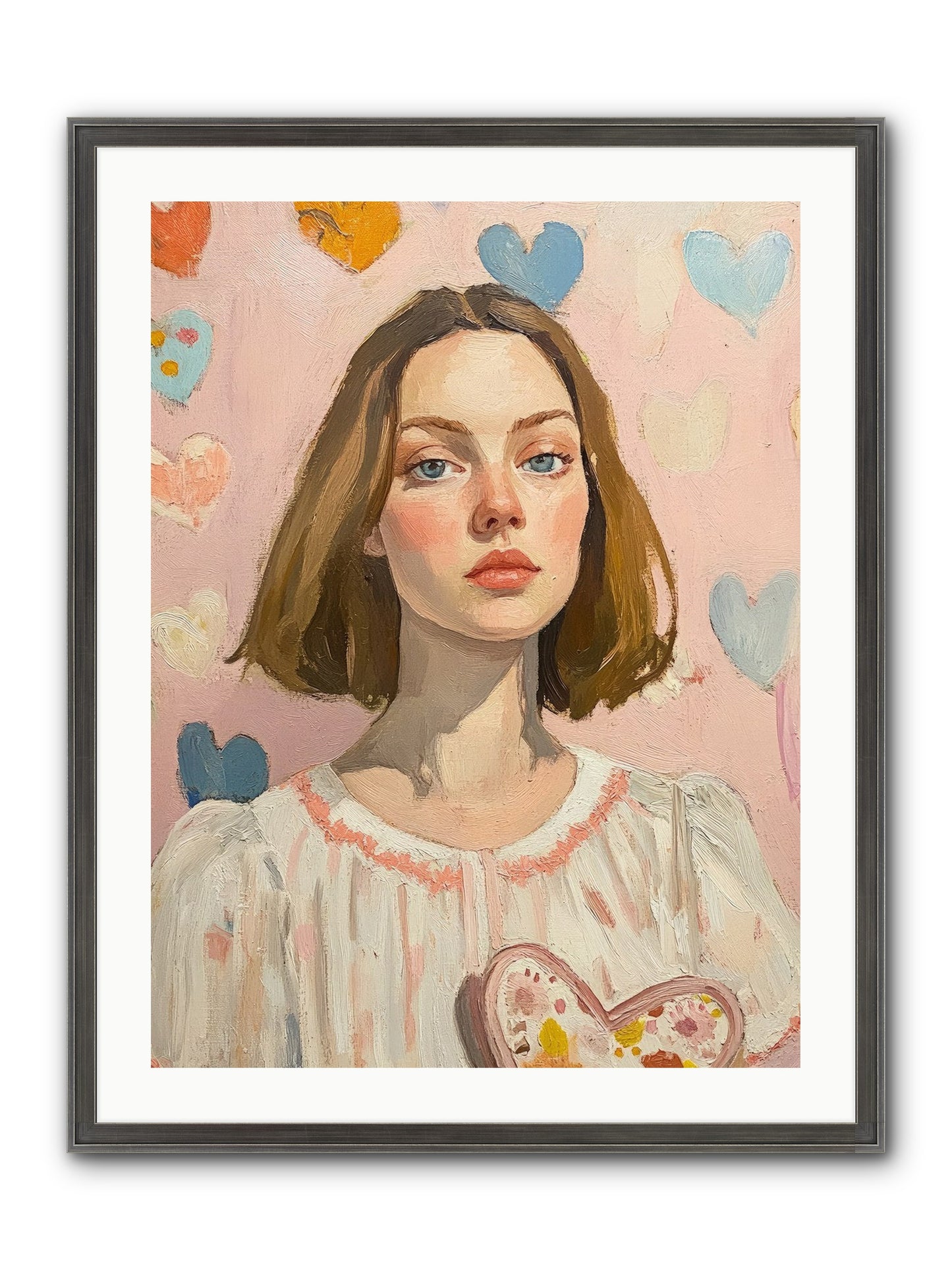 Valentine's Garden Framed Print - Slimwoods Black/Silver 24x32
