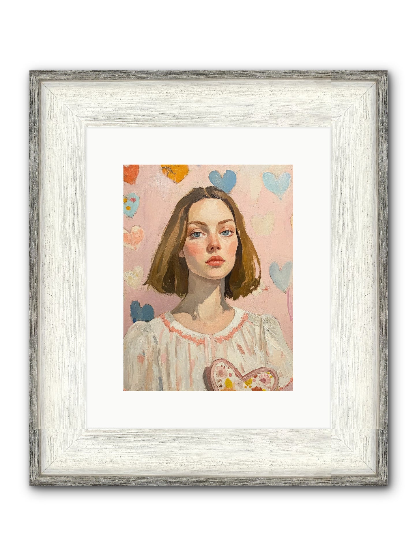 Valentine's Garden Framed Print - Driftwood White 9x12