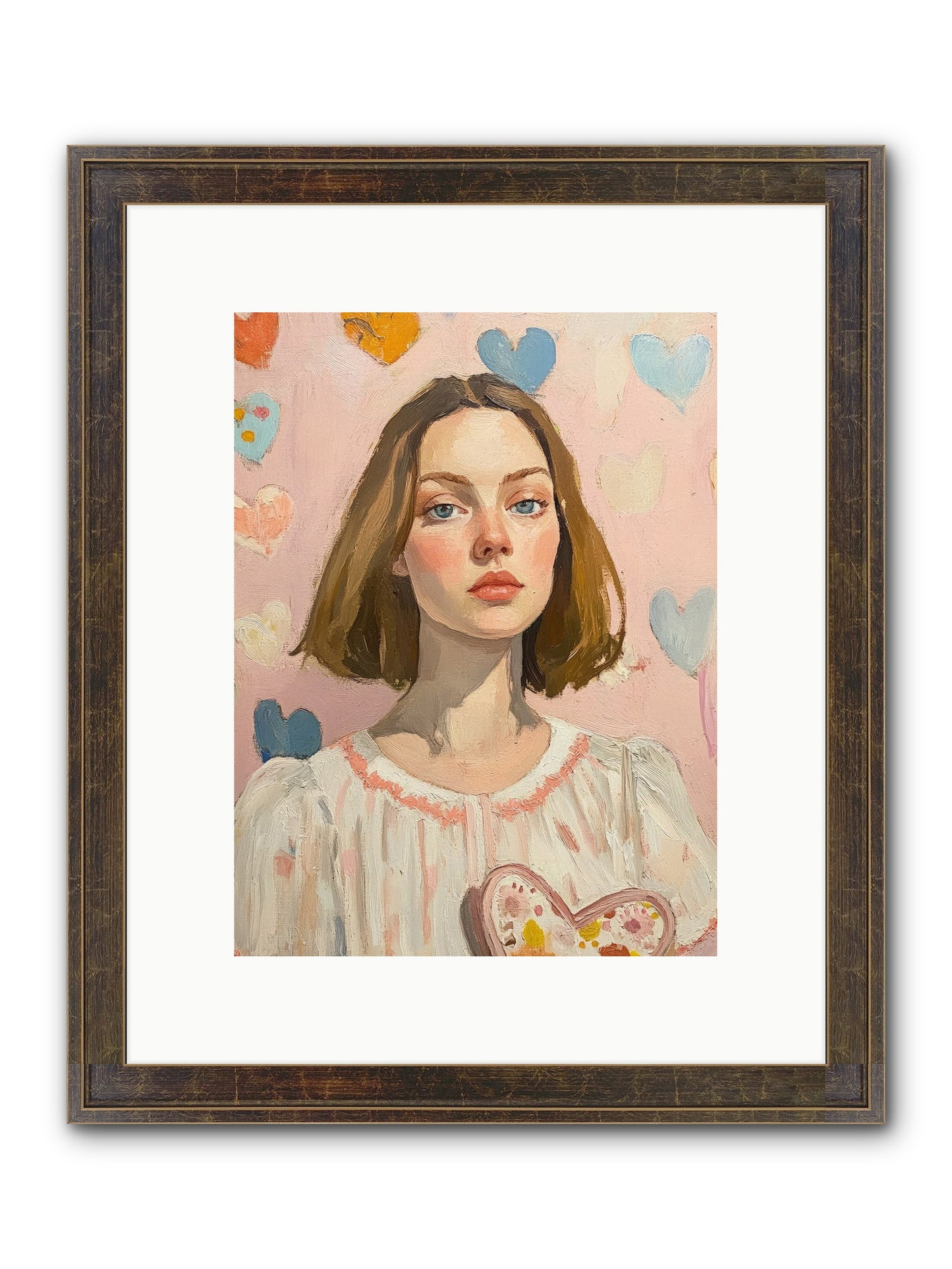 Valentine's Garden Framed Print - Slimwoods Black/Gold 9x12