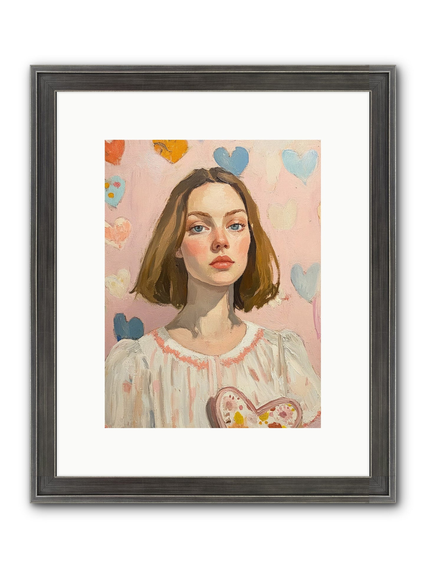 Valentine's Garden Framed Print - Slimwoods Black/Silver 9x12