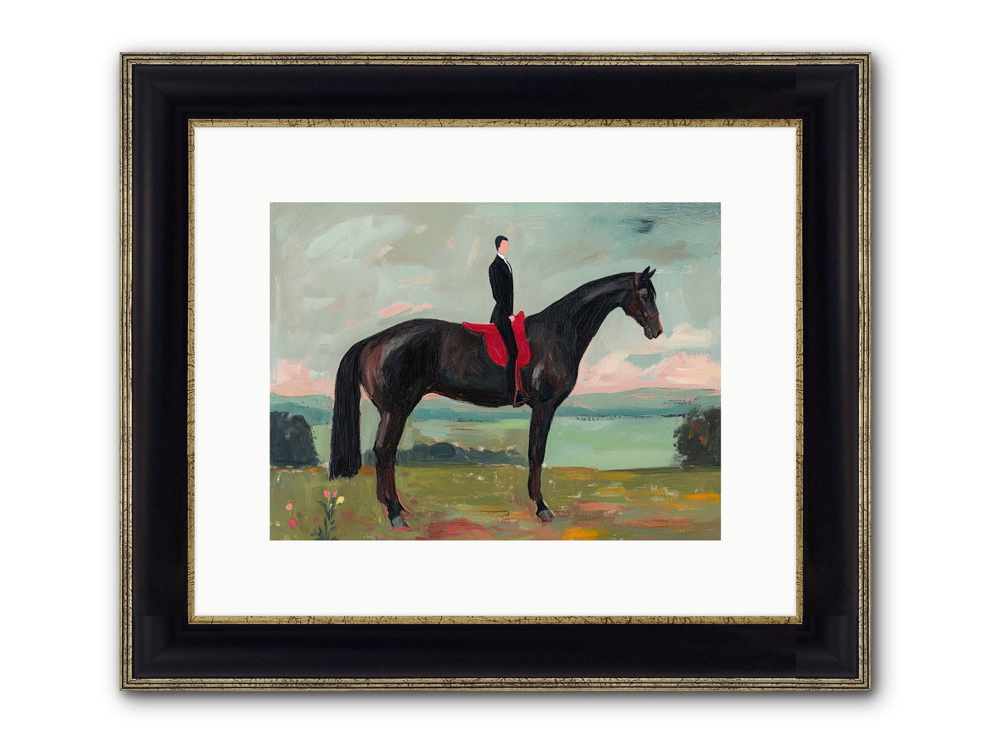 Valiant Pursuit Framed Print - Black & Gold 12x9