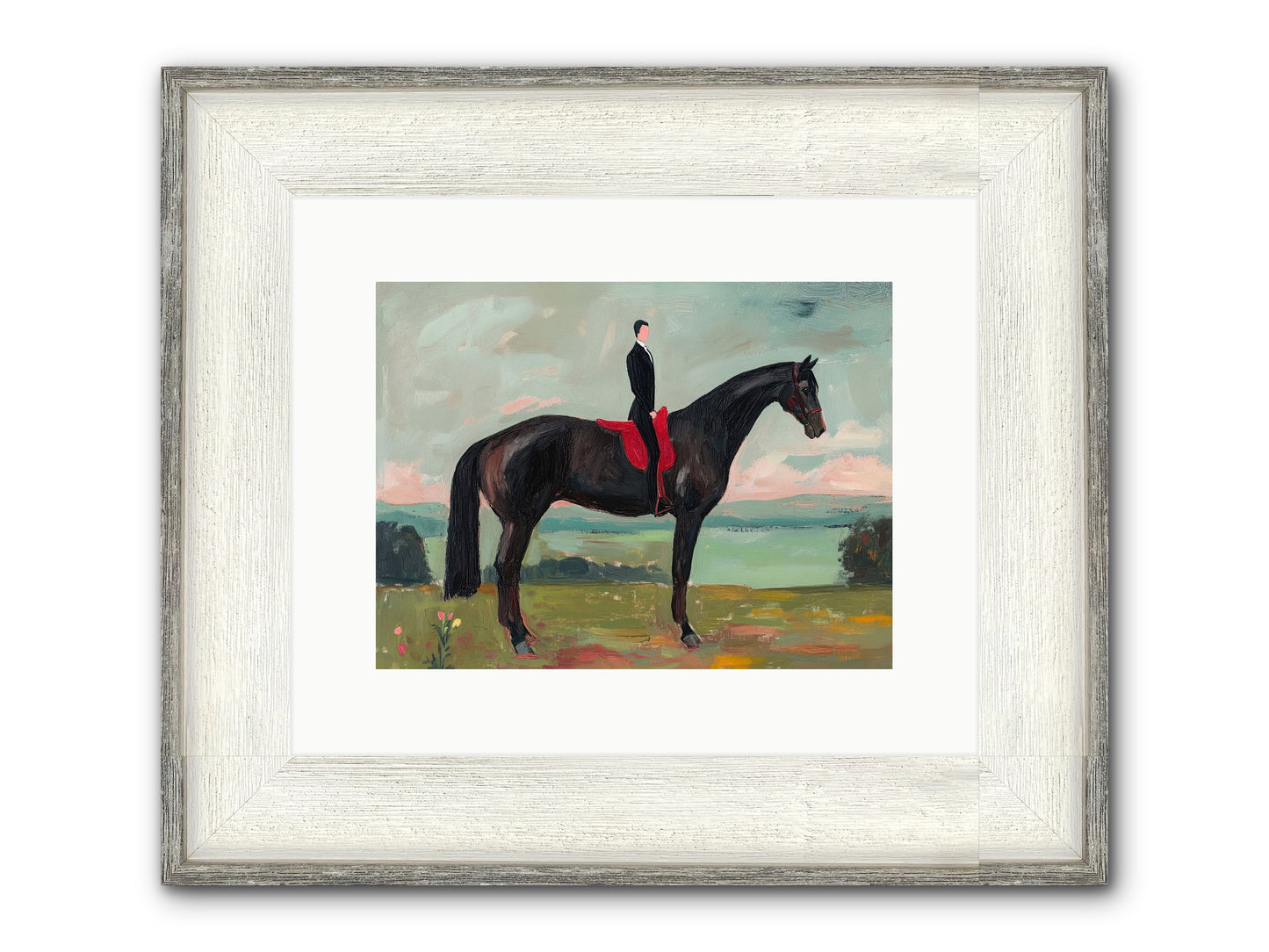 Valiant Pursuit Framed Print - Driftwood White 12x9
