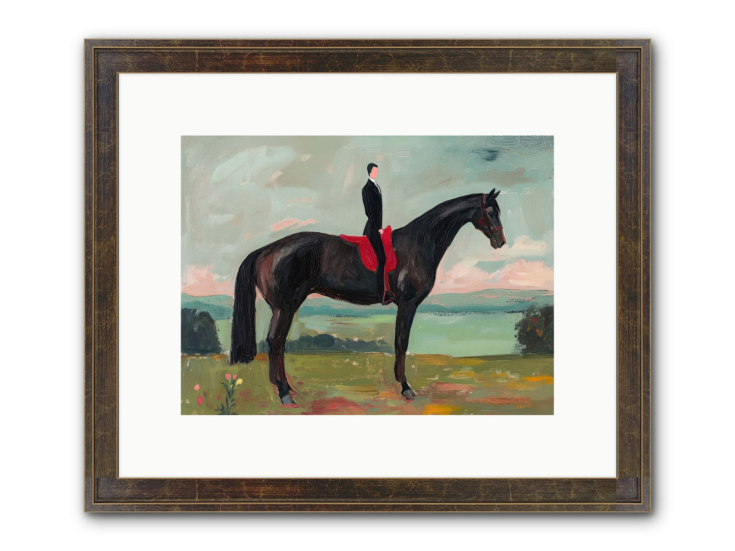 Valiant Pursuit Framed Print - Slimwoods Black/Gold 12x9