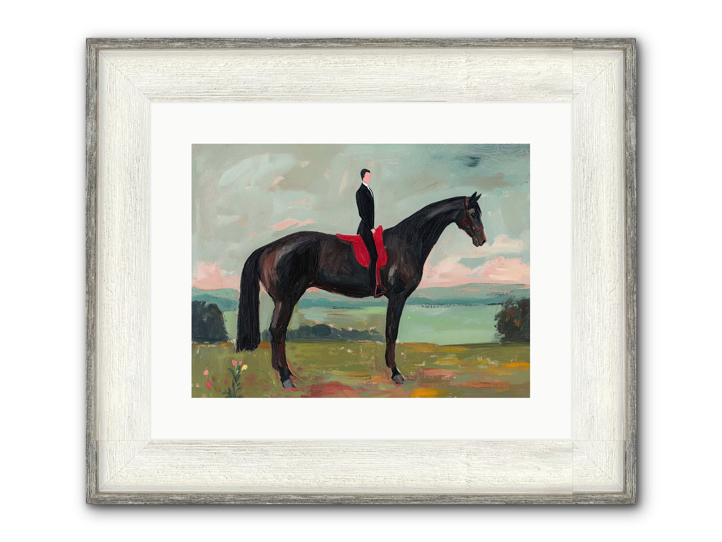 Valiant Pursuit Framed Print - Driftwood White 16x12