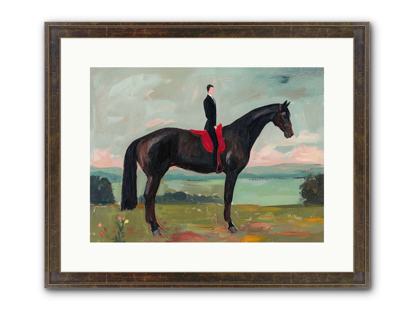 Valiant Pursuit Framed Print - Slimwoods Black/Gold 16x12