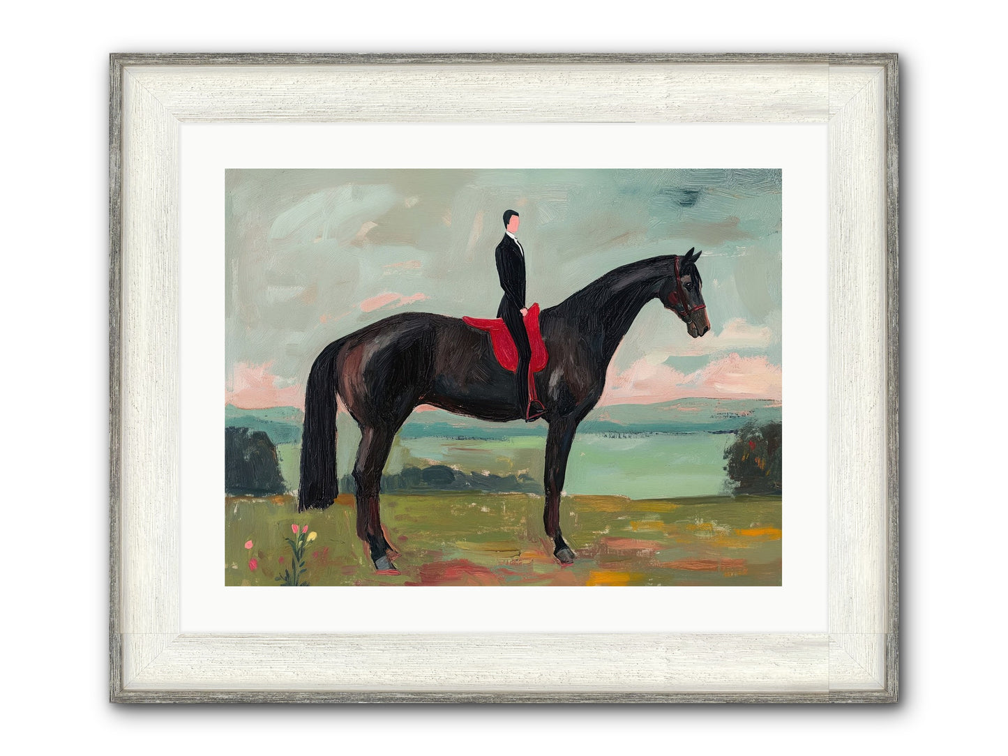Valiant Pursuit Framed Print - Driftwood White 24x18