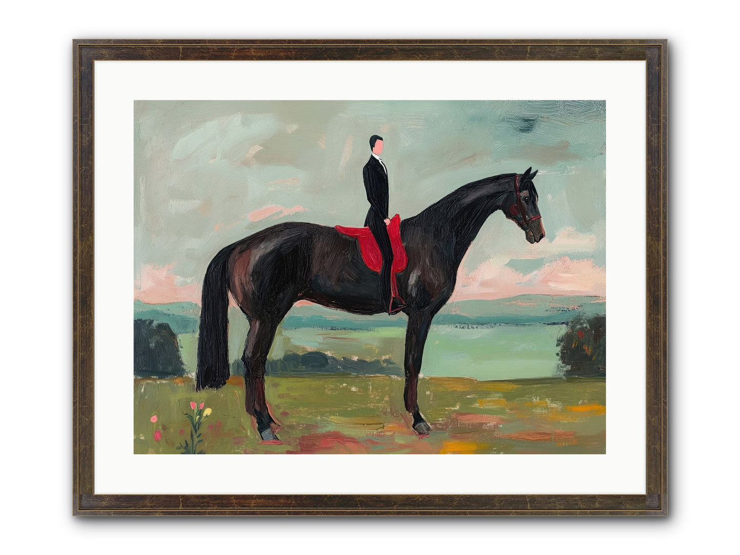 Valiant Pursuit Framed Print - Slimwoods Black/Gold 24x18