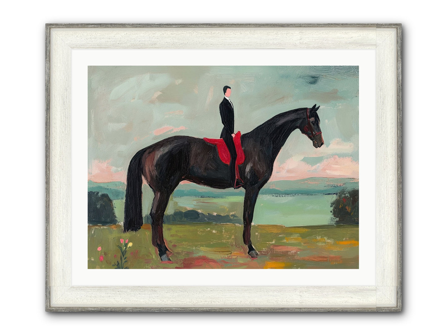 Valiant Pursuit Framed Print - Driftwood White 32x24