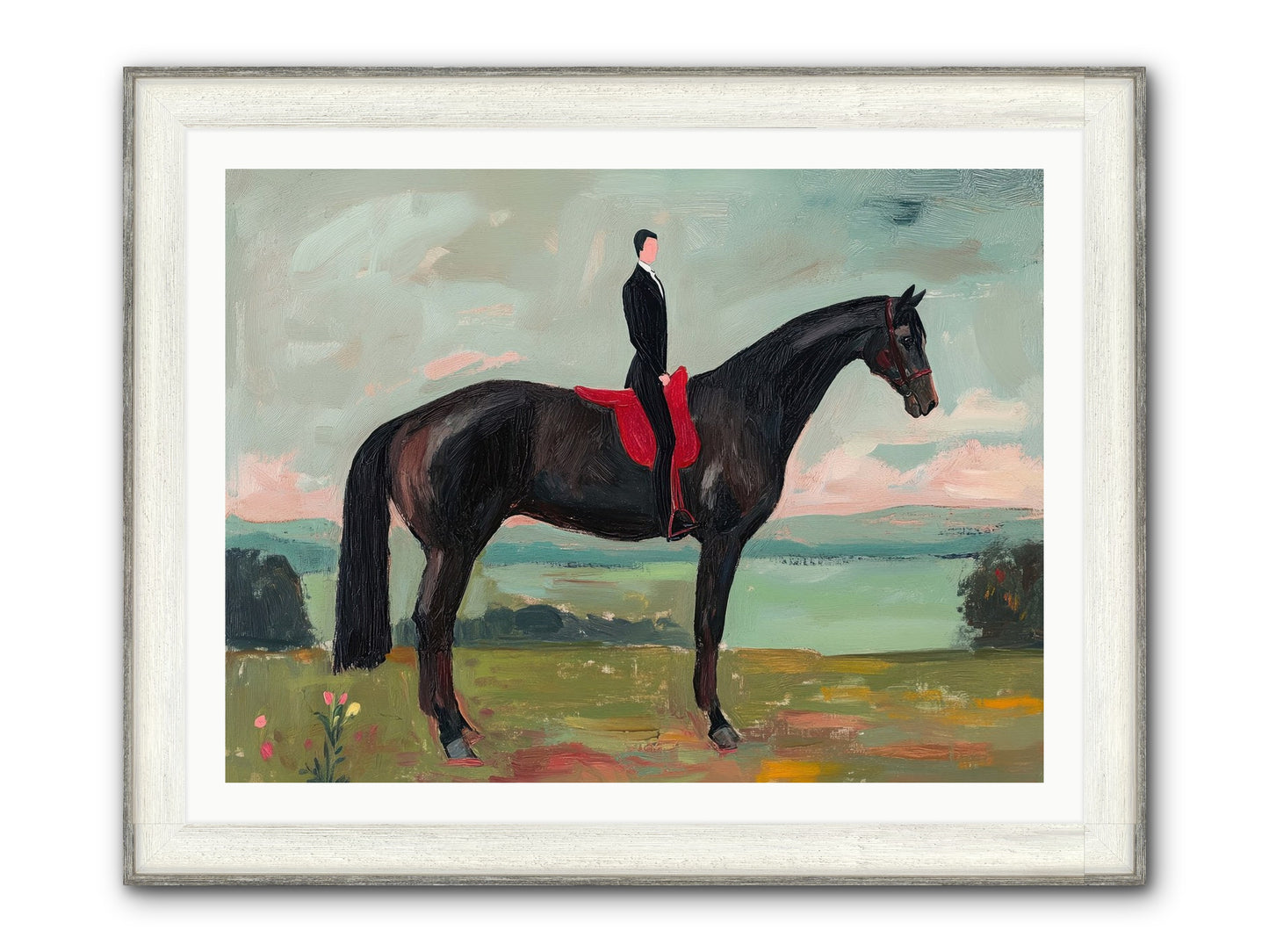 Valiant Pursuit Framed Print - Driftwood White 40x30