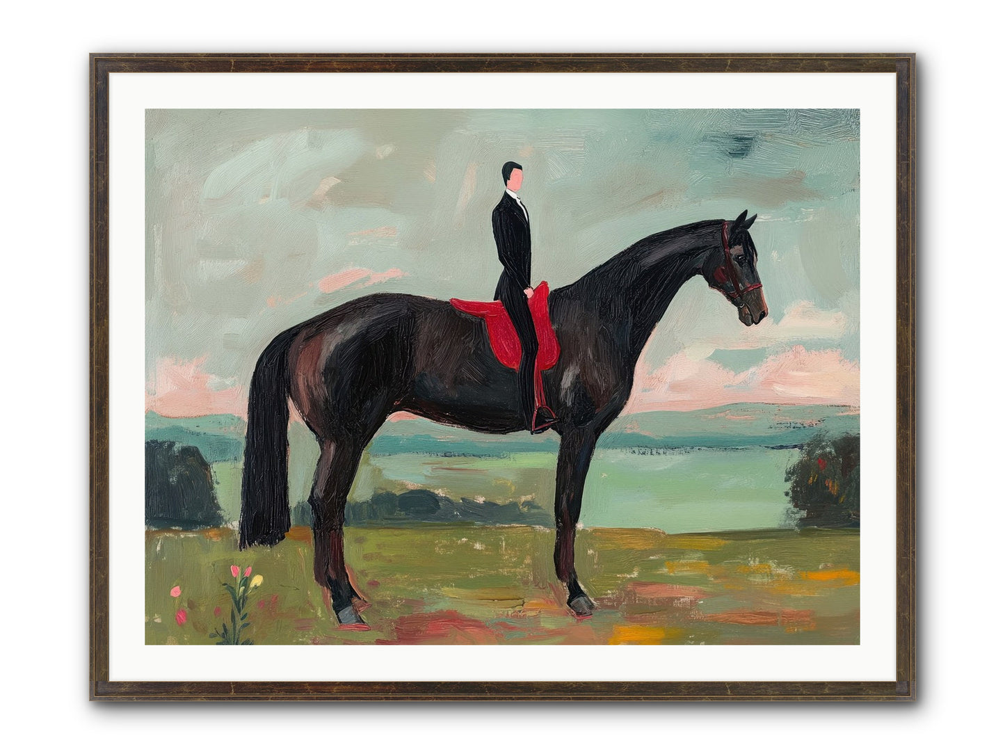 Valiant Pursuit Framed Print - Slimwoods Black/Gold 40x30