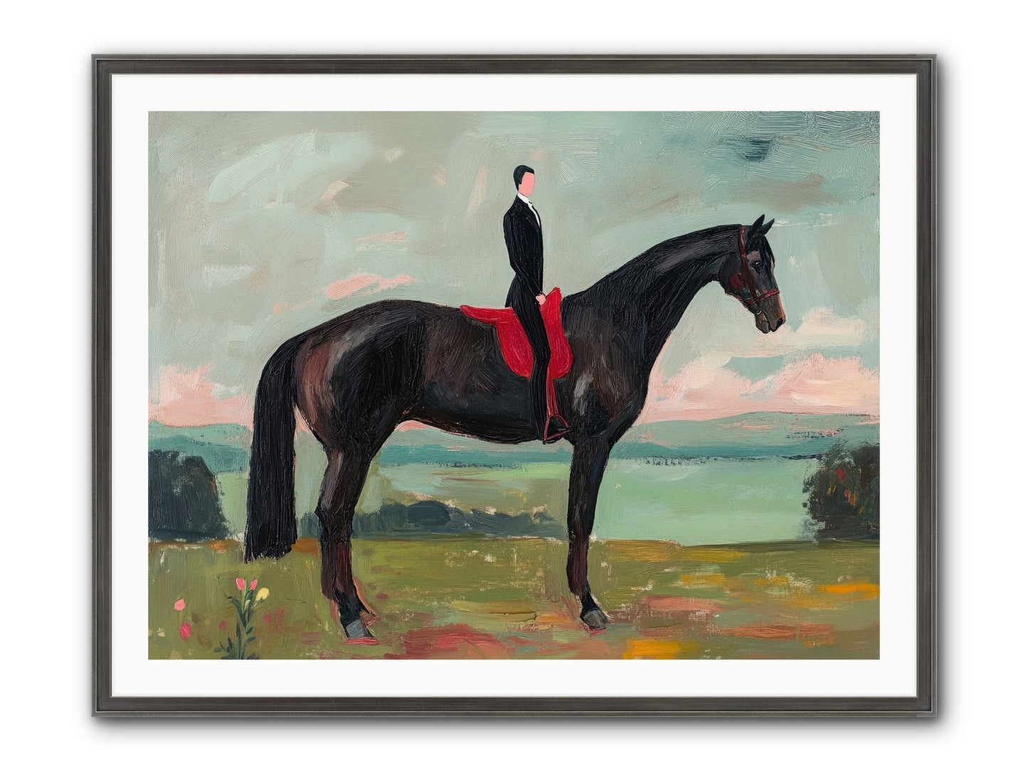 Valiant Pursuit Framed Print - Slimwoods Black/Silver 40x30