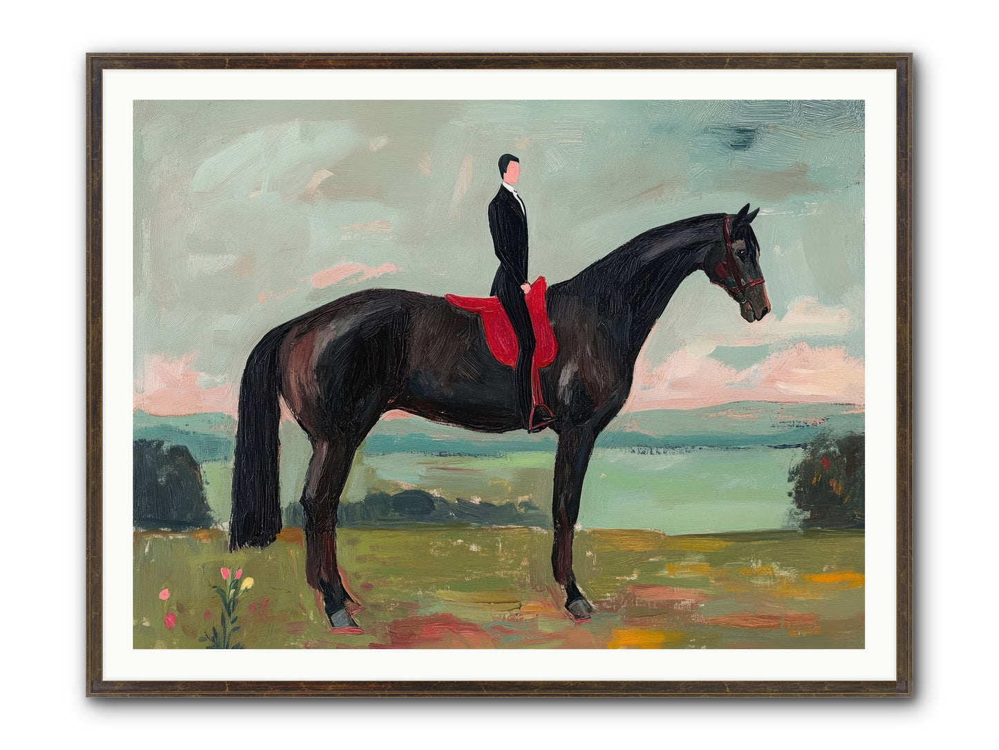 Valiant Pursuit Framed Print - Slimwoods Black/Gold 48x36