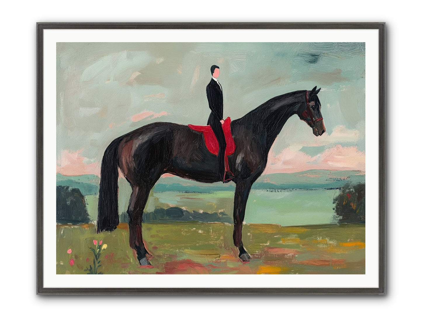 Valiant Pursuit Framed Print - Slimwoods Black/Silver 48x36