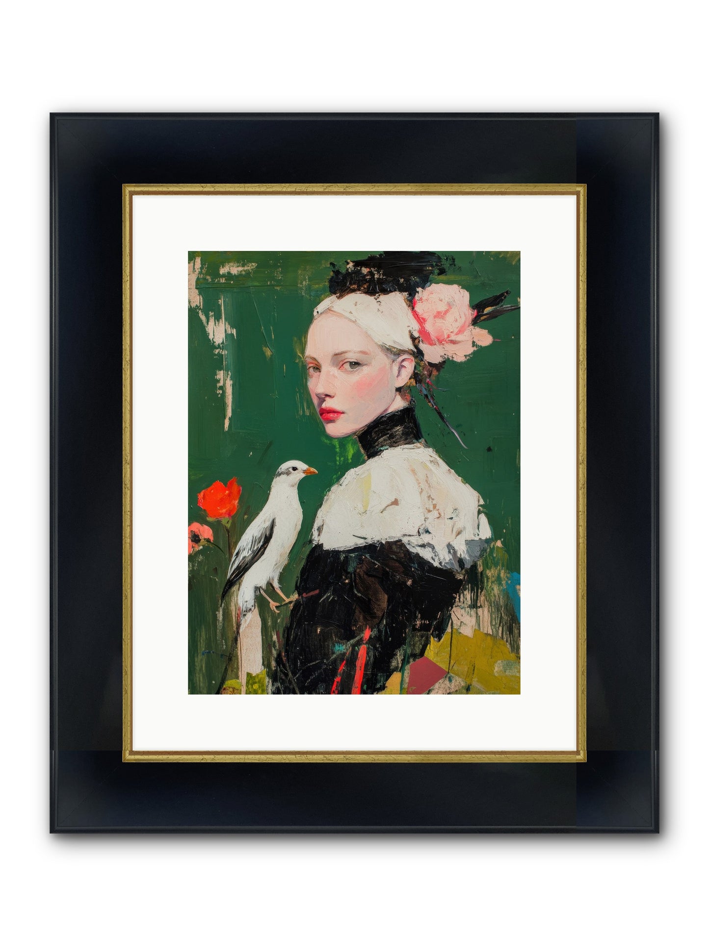 Vanishing Memoir Framed Print - Wide Black w/Gold 12x16