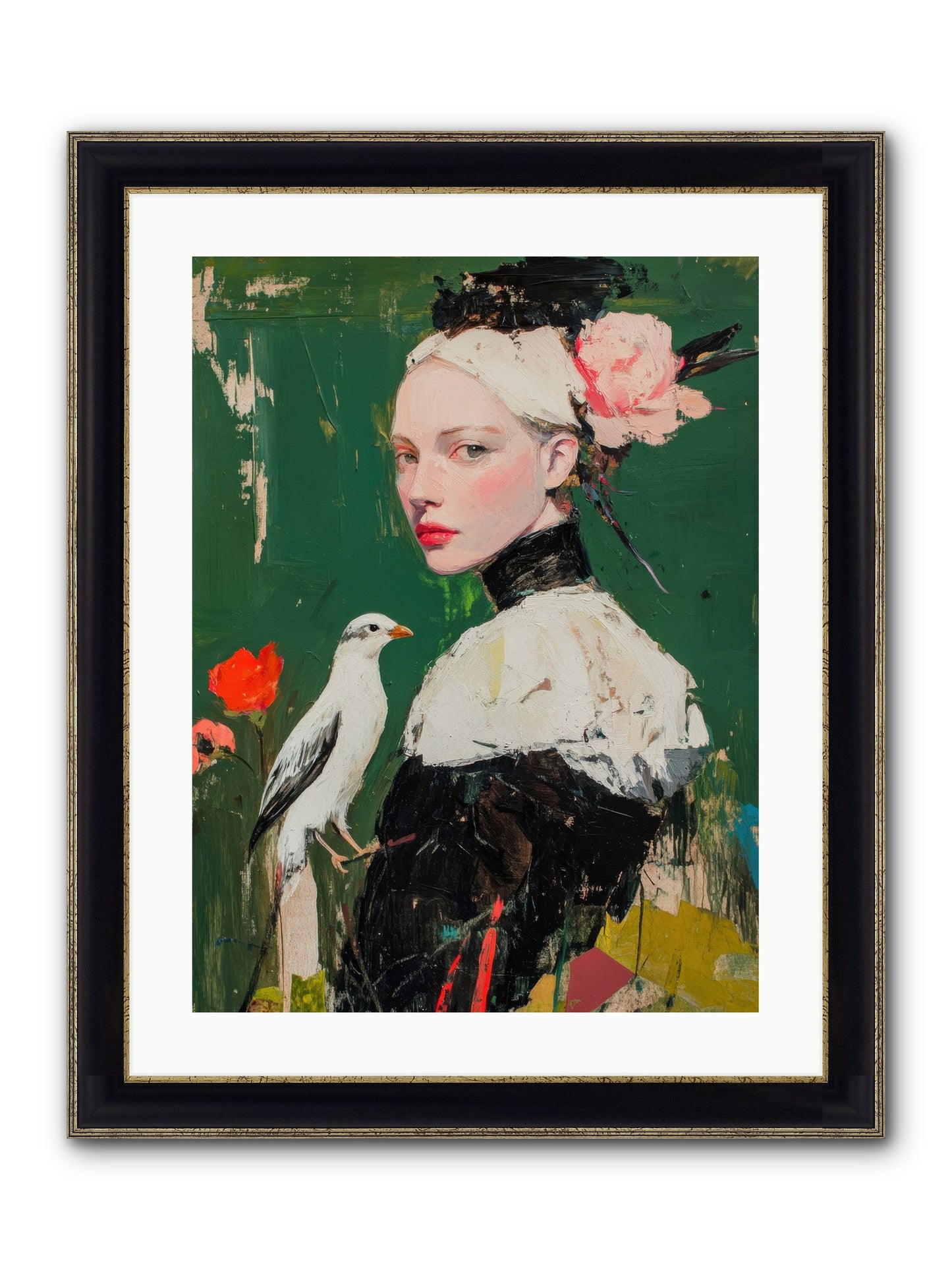 Vanishing Memoir Framed Print - Black & Gold 18x24