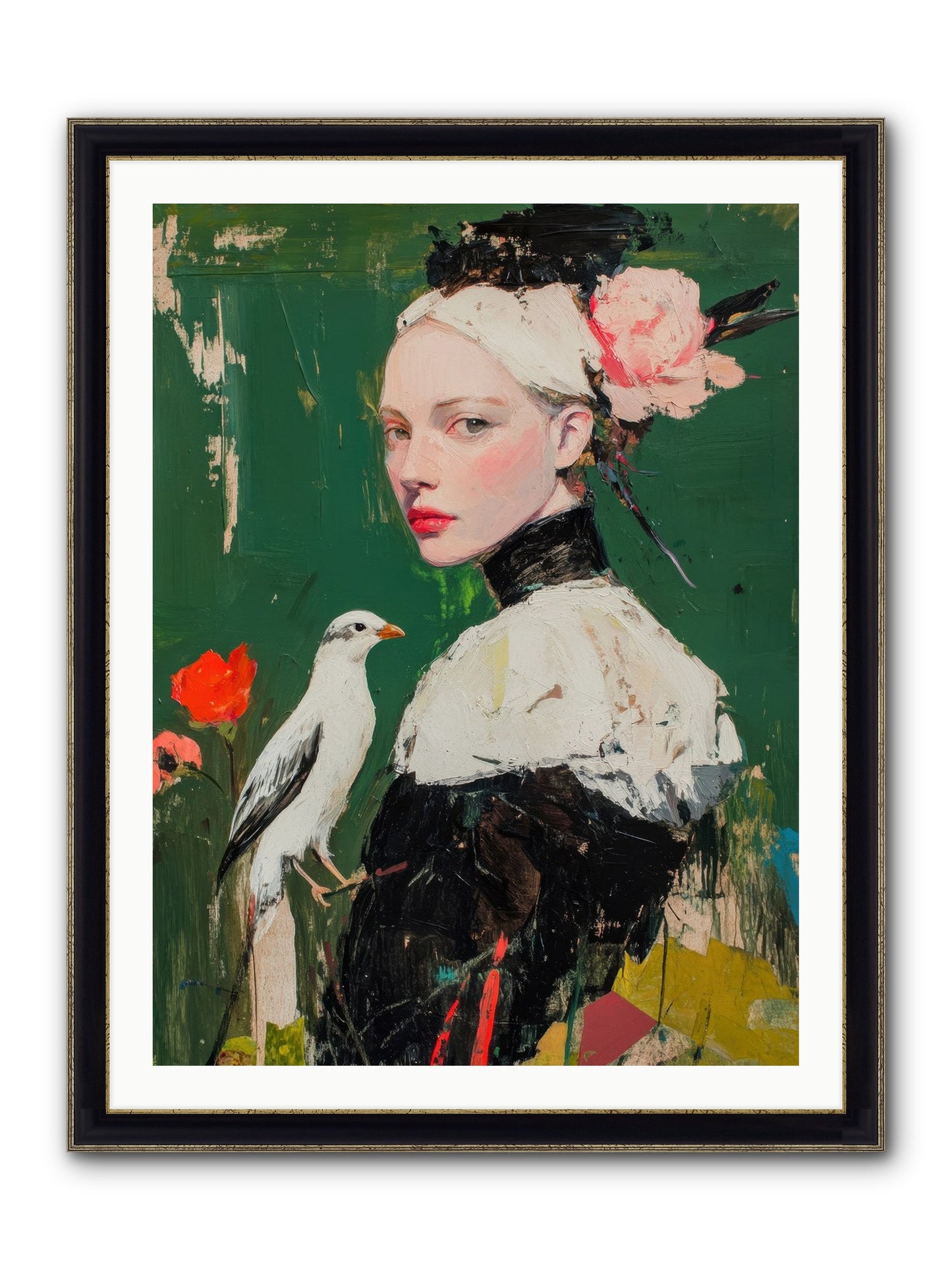 Vanishing Memoir Framed Print - Black & Gold 30x40