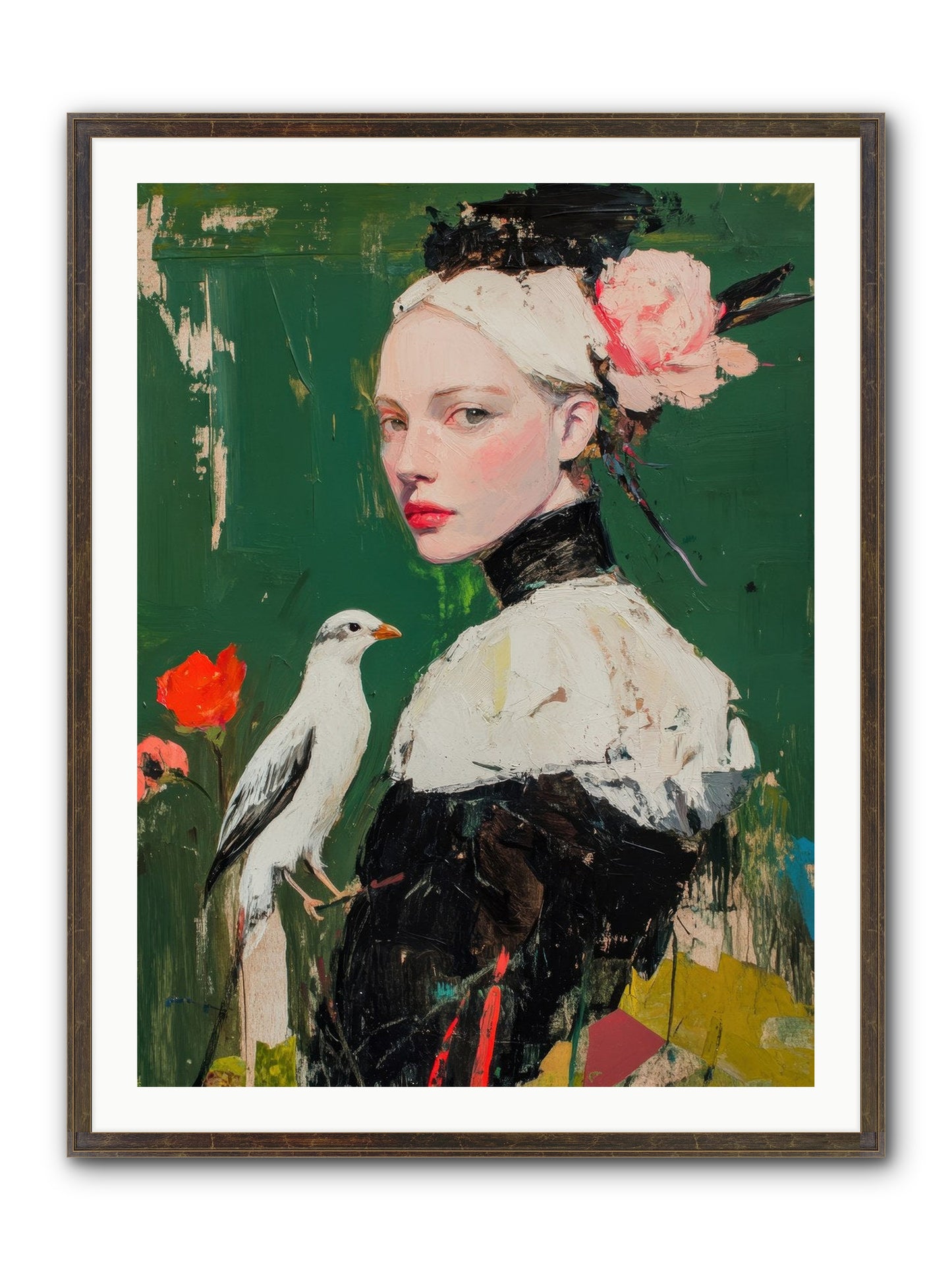 Vanishing Memoir Framed Print - Slimwoods Black/Gold 30x40