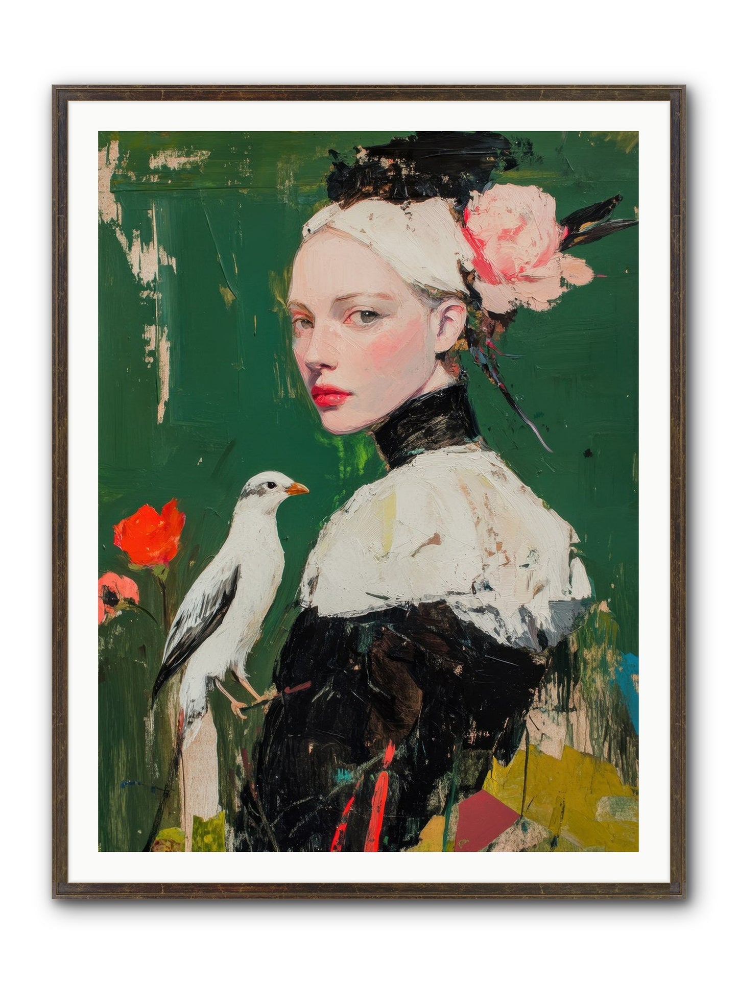 Vanishing Memoir Framed Print - Slimwoods Black/Gold 36x48