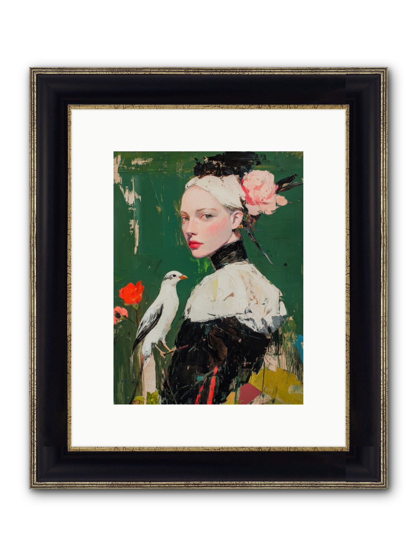 Vanishing Memoir Framed Print - Black & Gold 9x12
