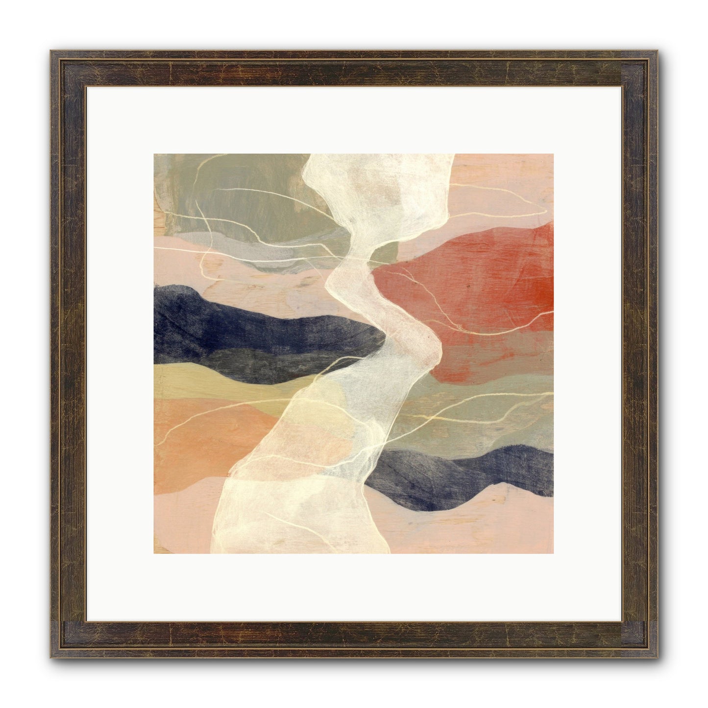 Vapor Framed Print - Slimwoods Black/Gold 12x12