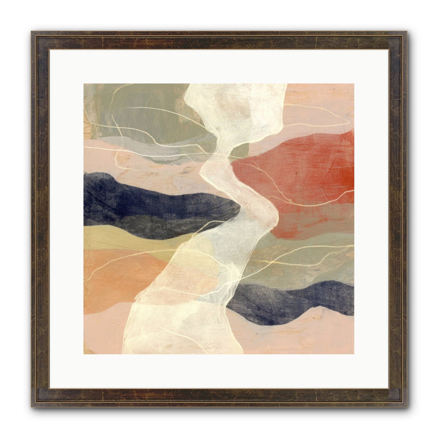 Vapor Framed Print - Slimwoods Black/Gold 16x16